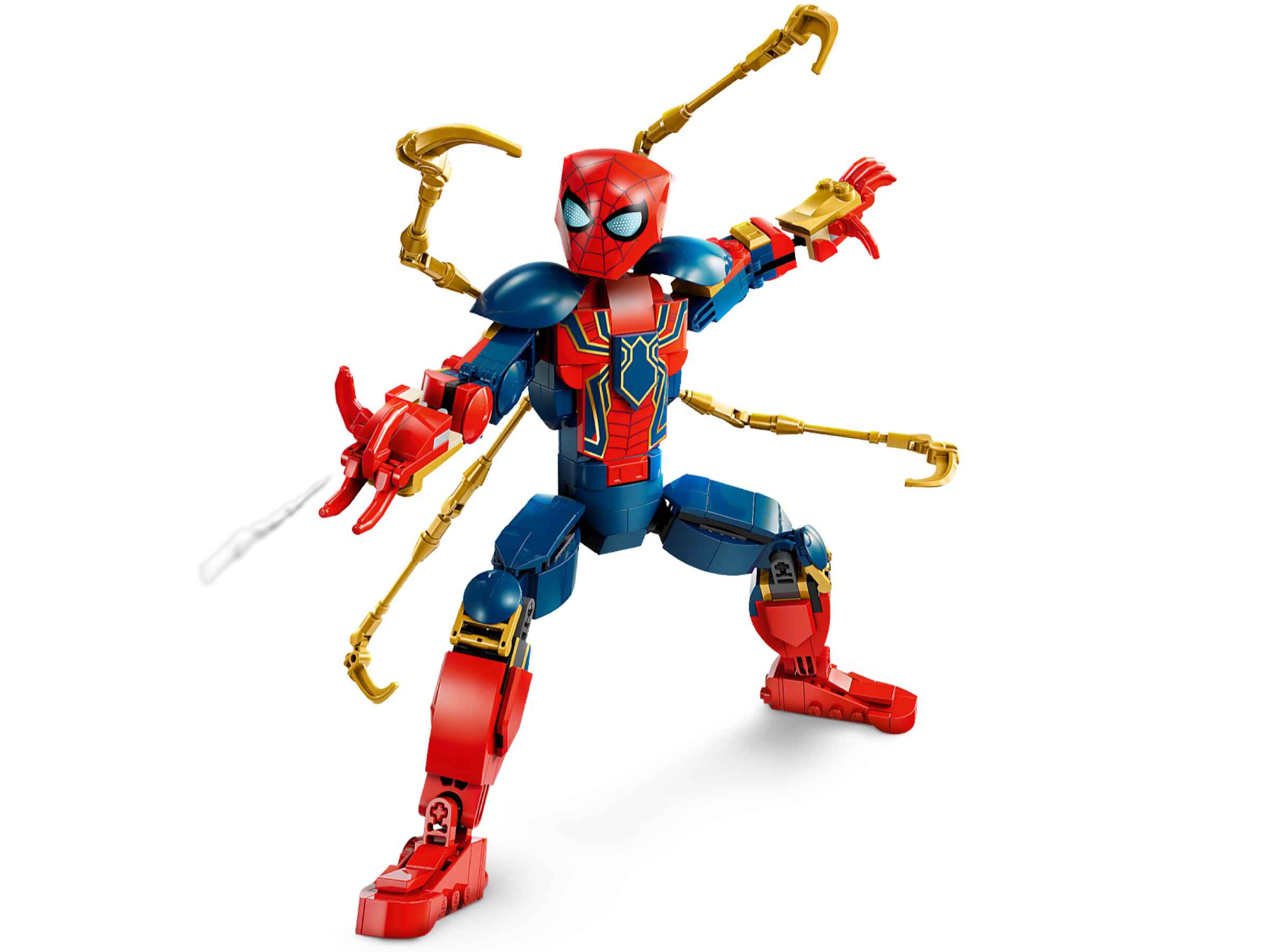 LEGO 76298 Marvel Iron Spider-Man Baufigur, bewegliche Gelenke, Hightech-Rüstung