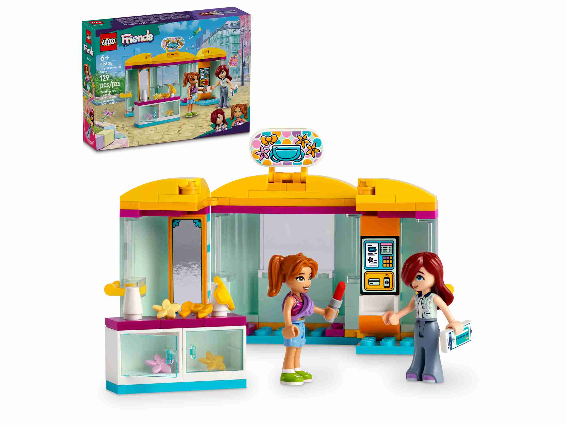 LEGO 42608 Friends Mini-Boutique, 2 Spielfiguren, modische Accessoires