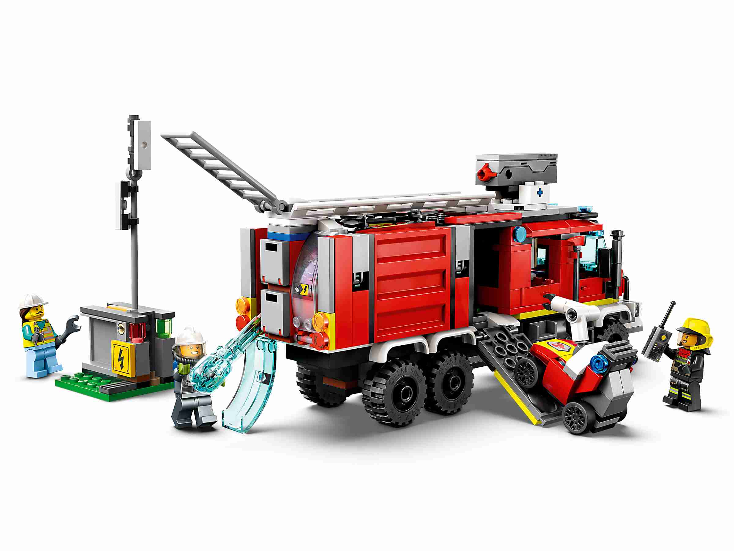 LEGO 60374 City Einsatzleitwagen der Feuerwehr, Löschdrohne, 3 Minifiguren
