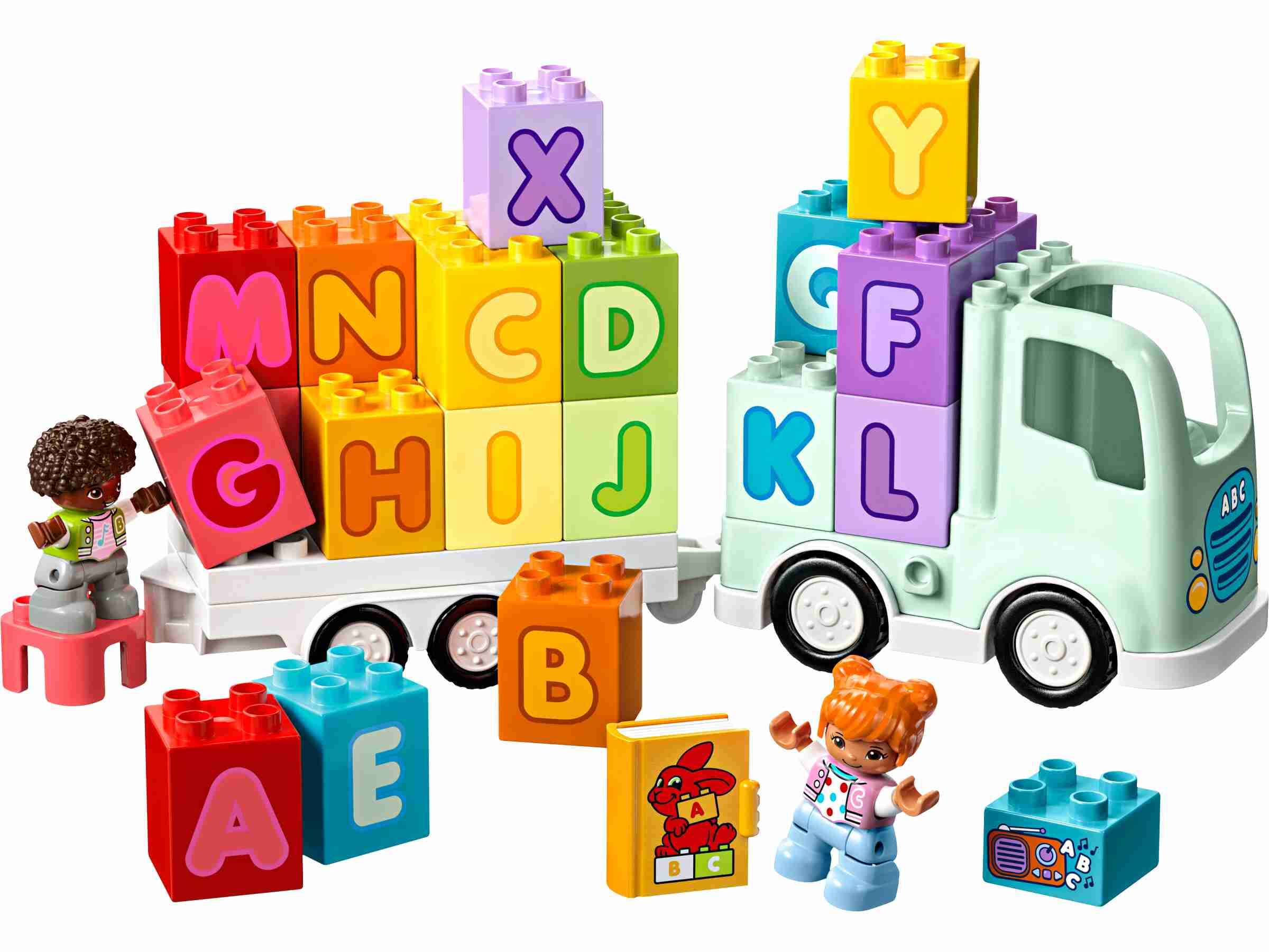 LEGO 10421 DUPLO ABC-Lastwagen, 2 Figuren, abnehmbarer Anhänger