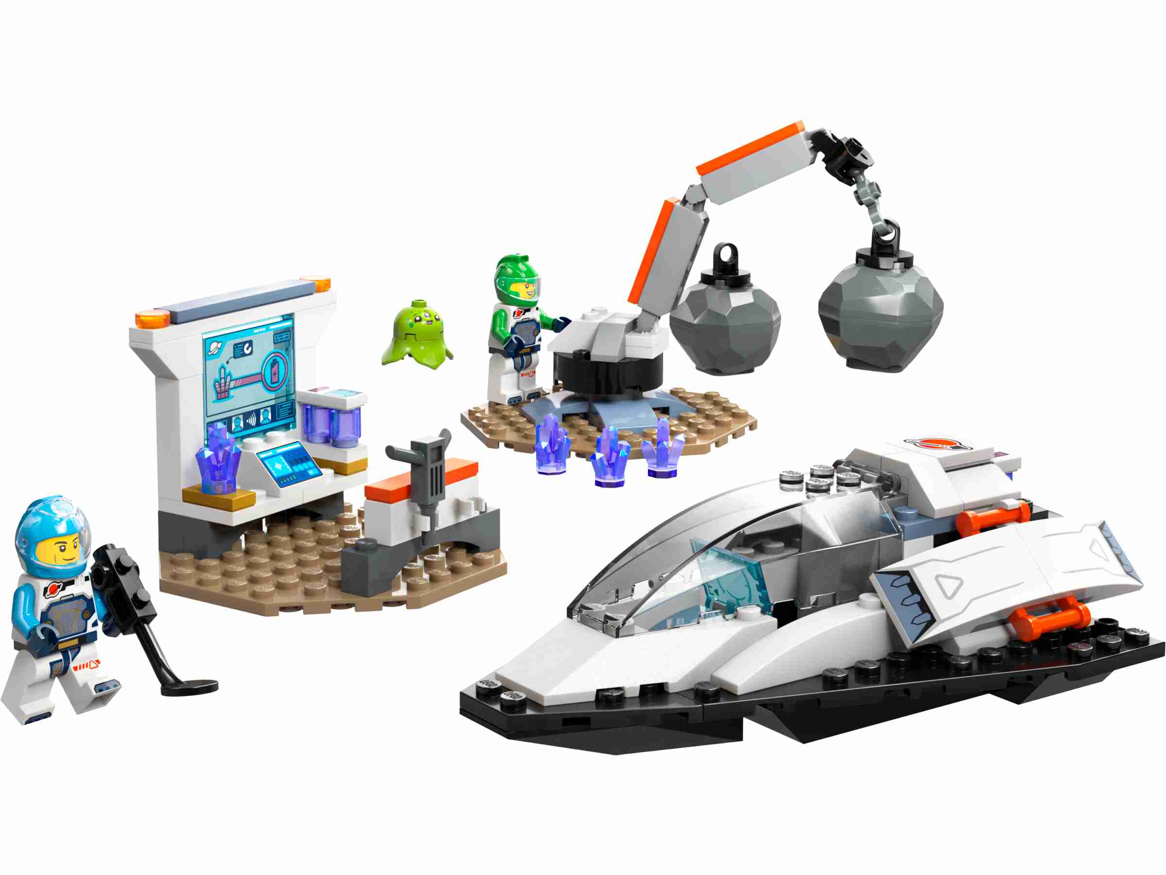 LEGO 60429 City Bergung eines Asteroiden im Weltall, 2 Minifiguren, Alien