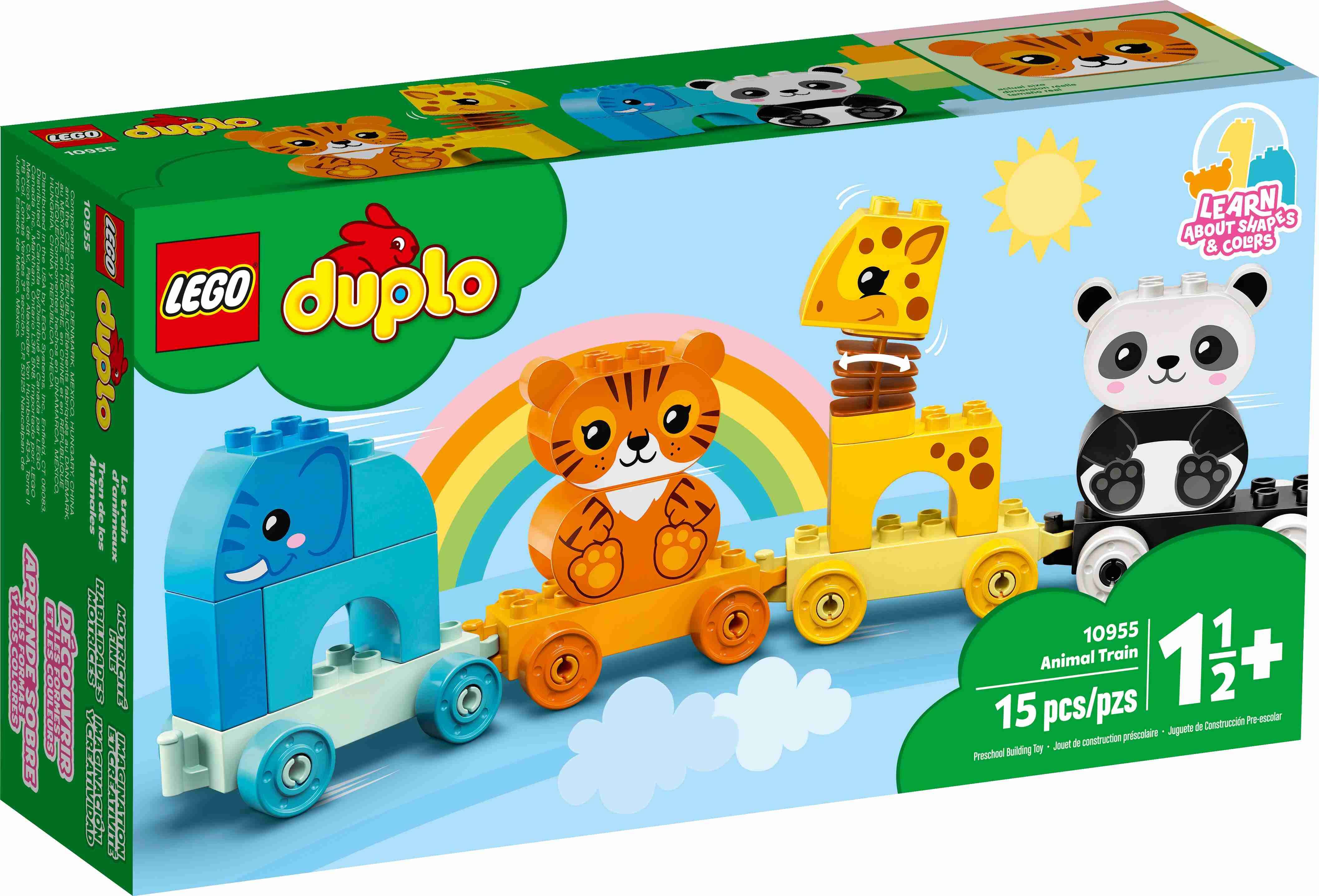 LEGO 10955 DUPLO Mein erster Tierzug, Elefant, Tiger, Giraffe, Panda