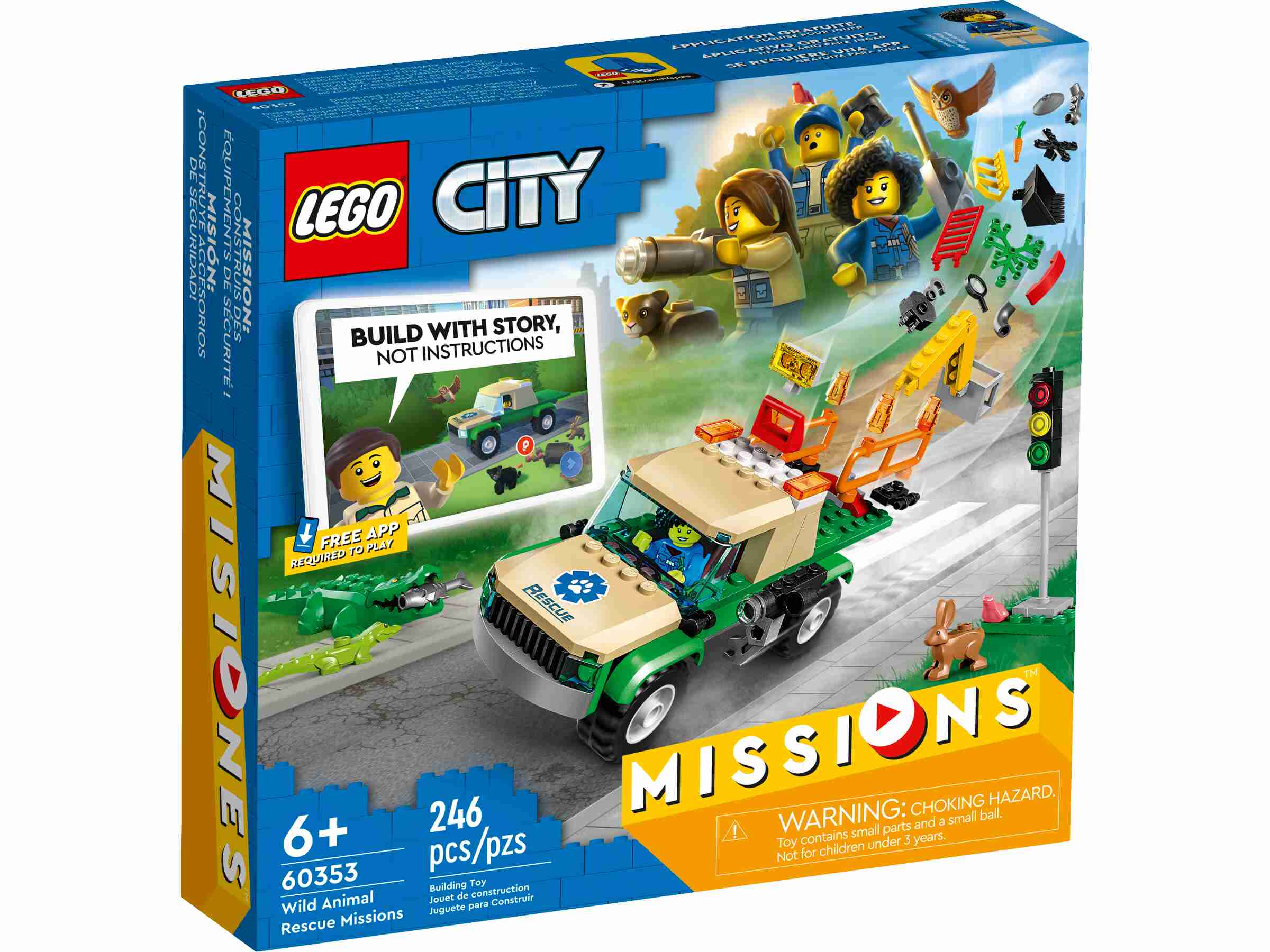 LEGO 60353 City Tierrettungsmissionen, 3 Minifiguren und ein Babykrokodil uvm.