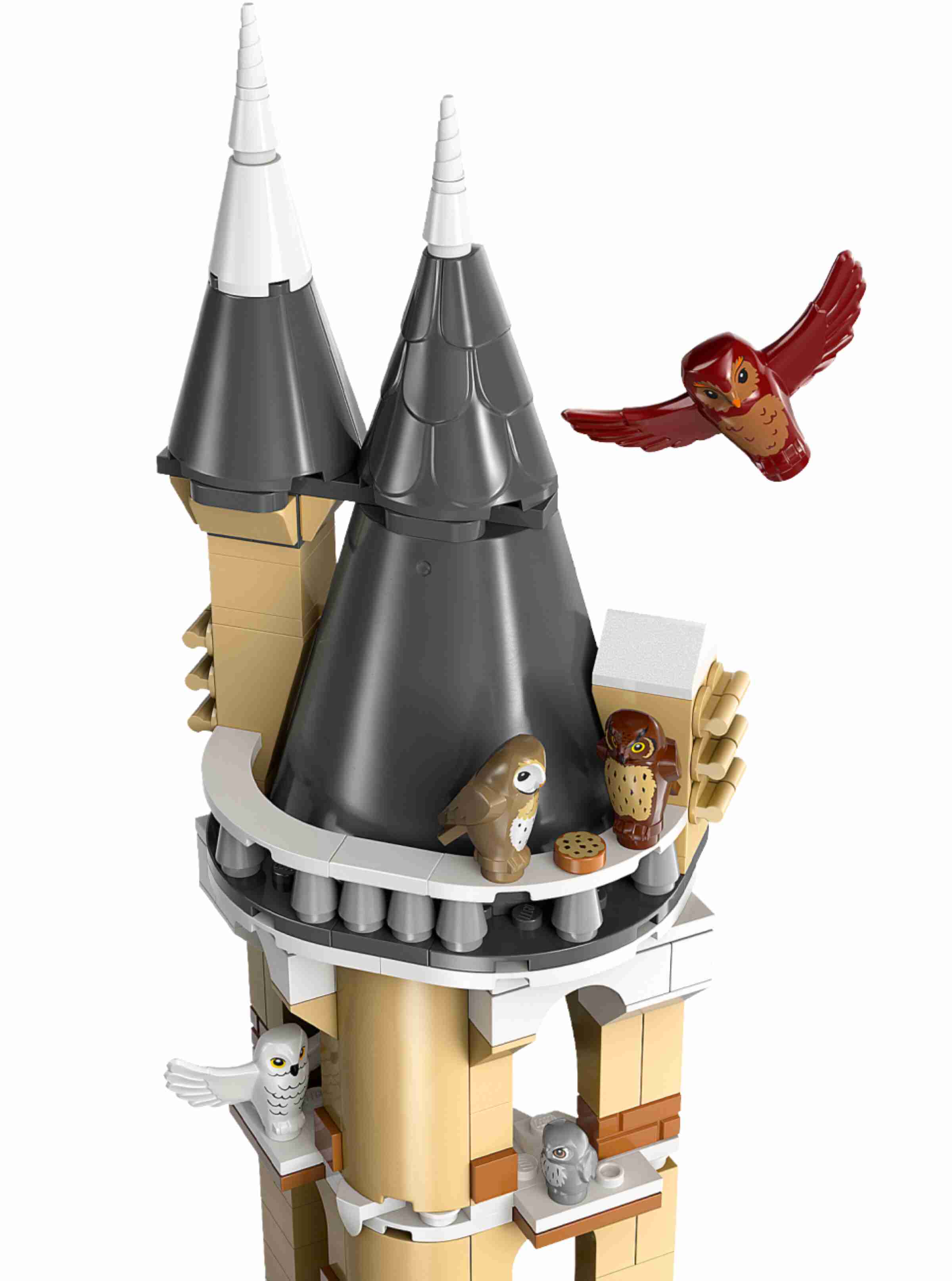 LEGO 76430 Harry Potter Eulerei auf Schloss Hogwarts, 3 Minifiguren, 5 Eulen