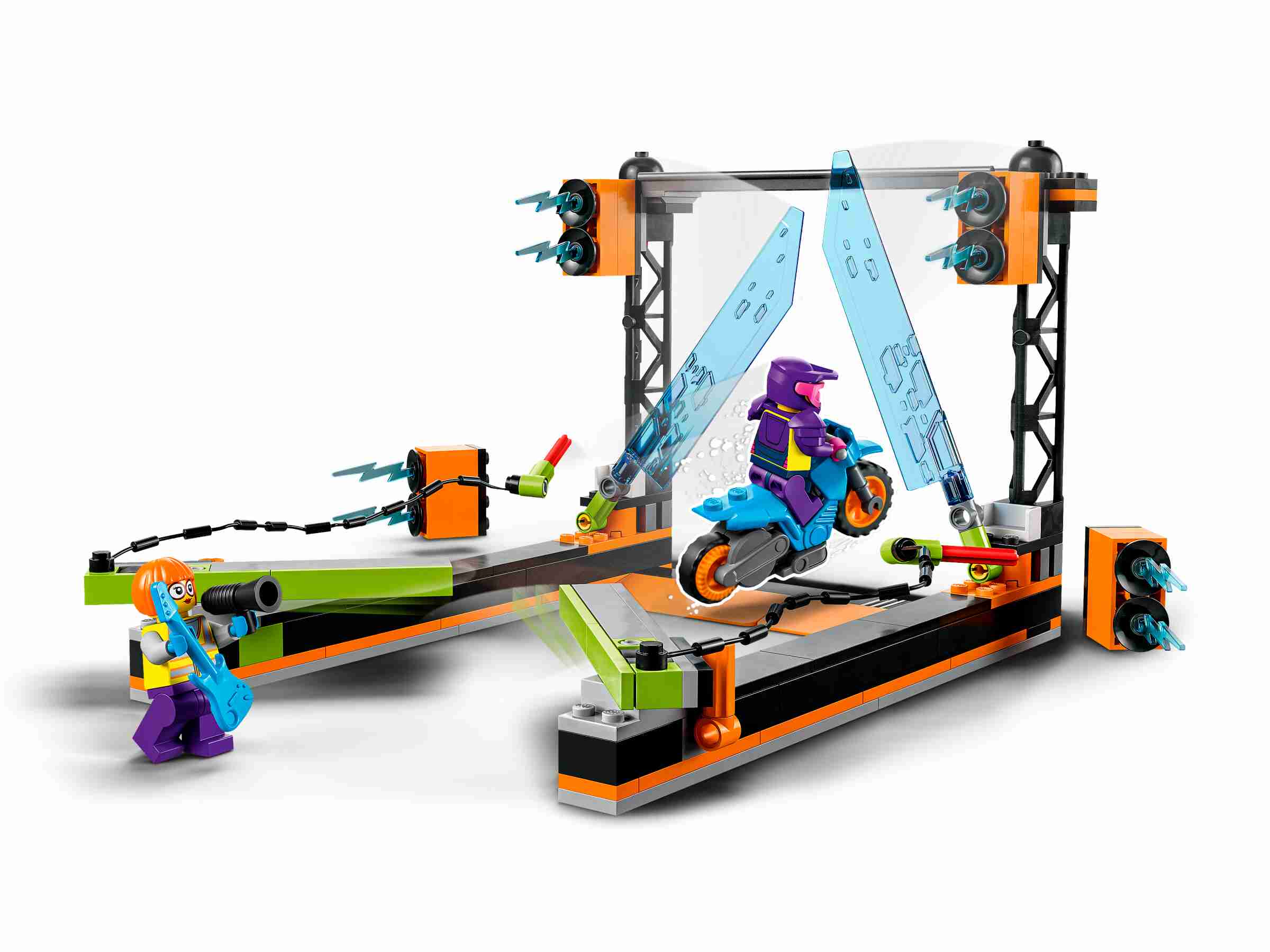 LEGO 60340 City Stuntz Hindernis-Stuntchallenge, Stuntbike mit Schwungrad