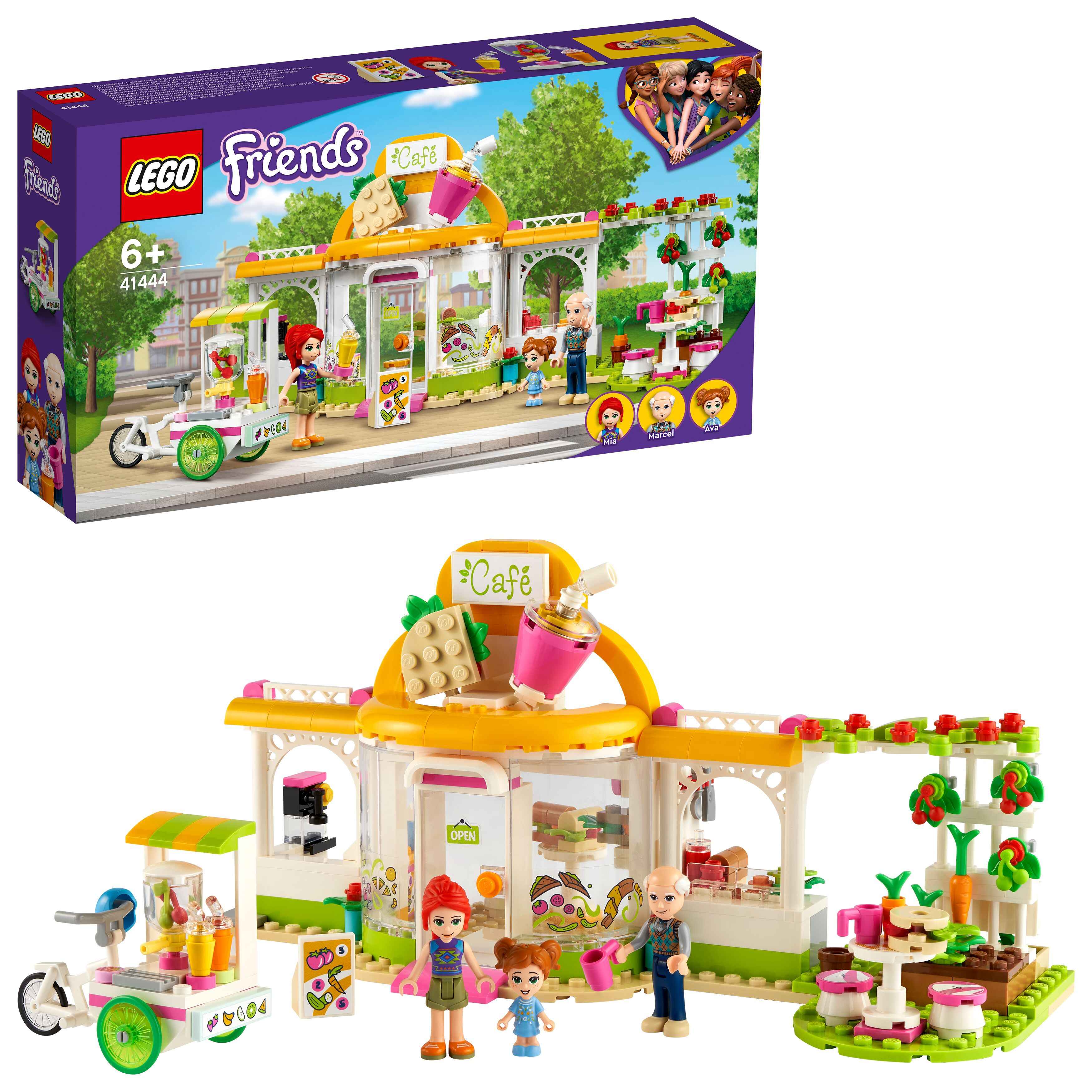 LEGO 41444 Friends Heartlake City Bio-Café, 3 Spielfiguren, Garten
