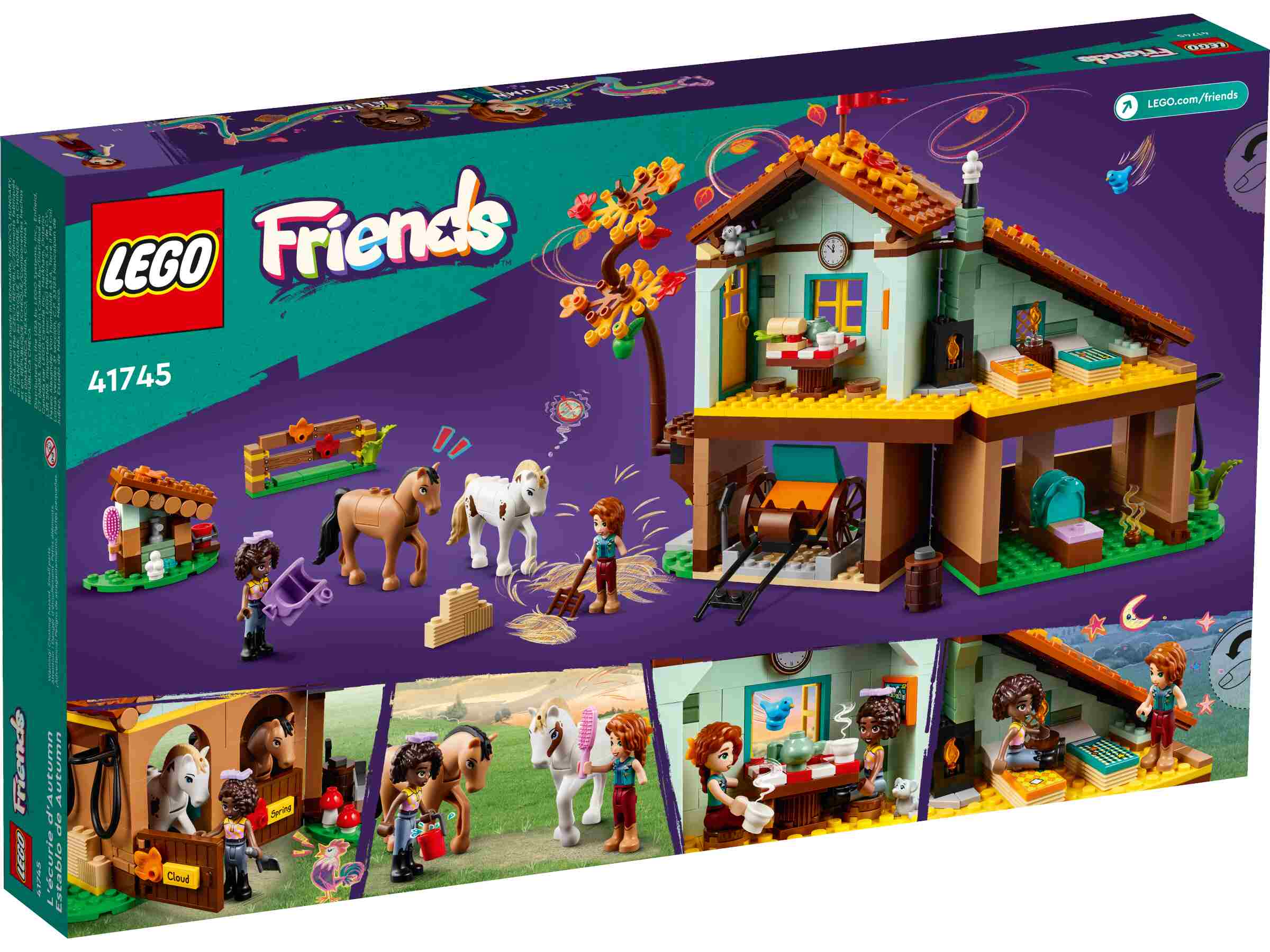 LEGO 41745 Friends Autumns Reitstall, 2 Spielfiguren, 2 Pferde