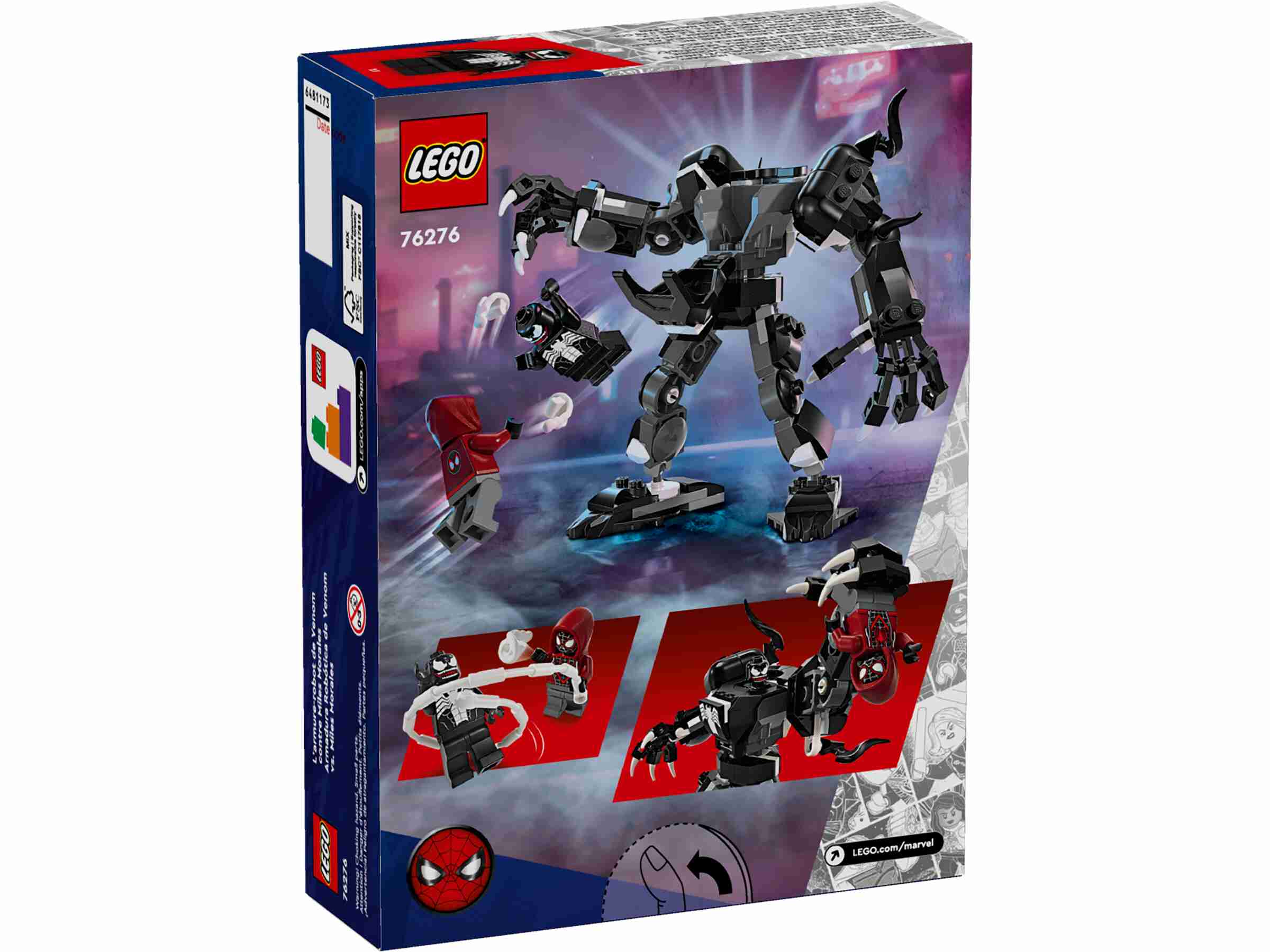 LEGO 76276 Marvel Venom Mech vs. Miles Morales, Beweglicher Mech, 2 Minifiguren