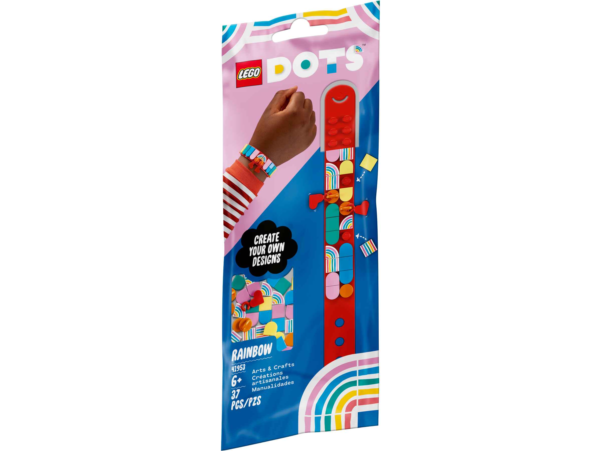 LEGO 41953 DOTS Regenbogen Armband mit Anhängern