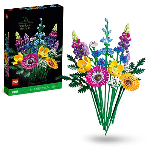 LEGO 10313 Icons Wildblumenstrauß, Botanik Kollektion, 8 Wildblumenarten