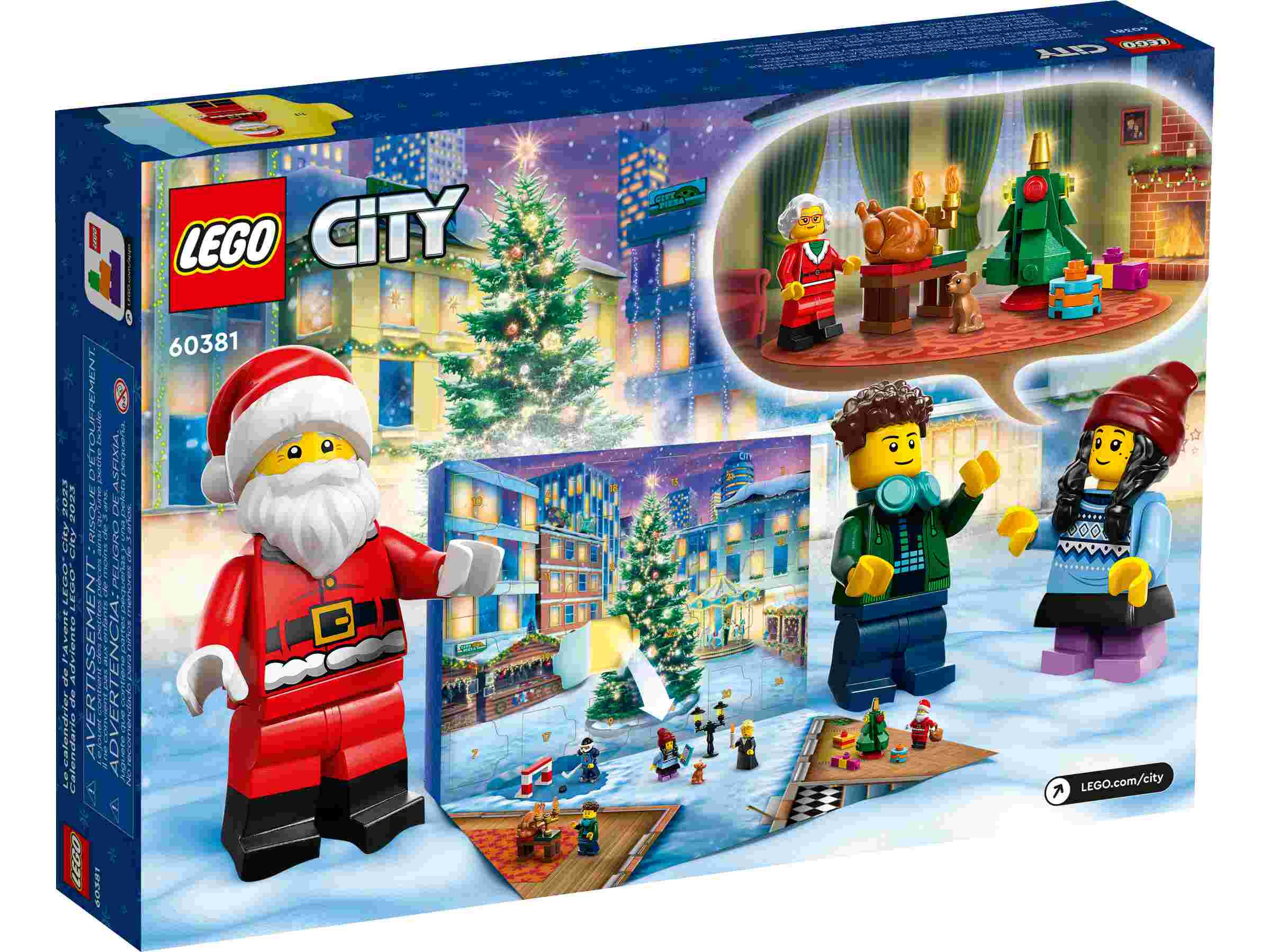 LEGO 60381 City Adventskalender 2023, herunterklappbare Spielmatte