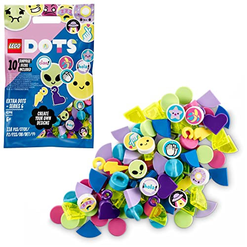 LEGO 41946 DOTS Ergänzungsset Emojis, Deko für Anhänger, Armbänder, Stiftehalter