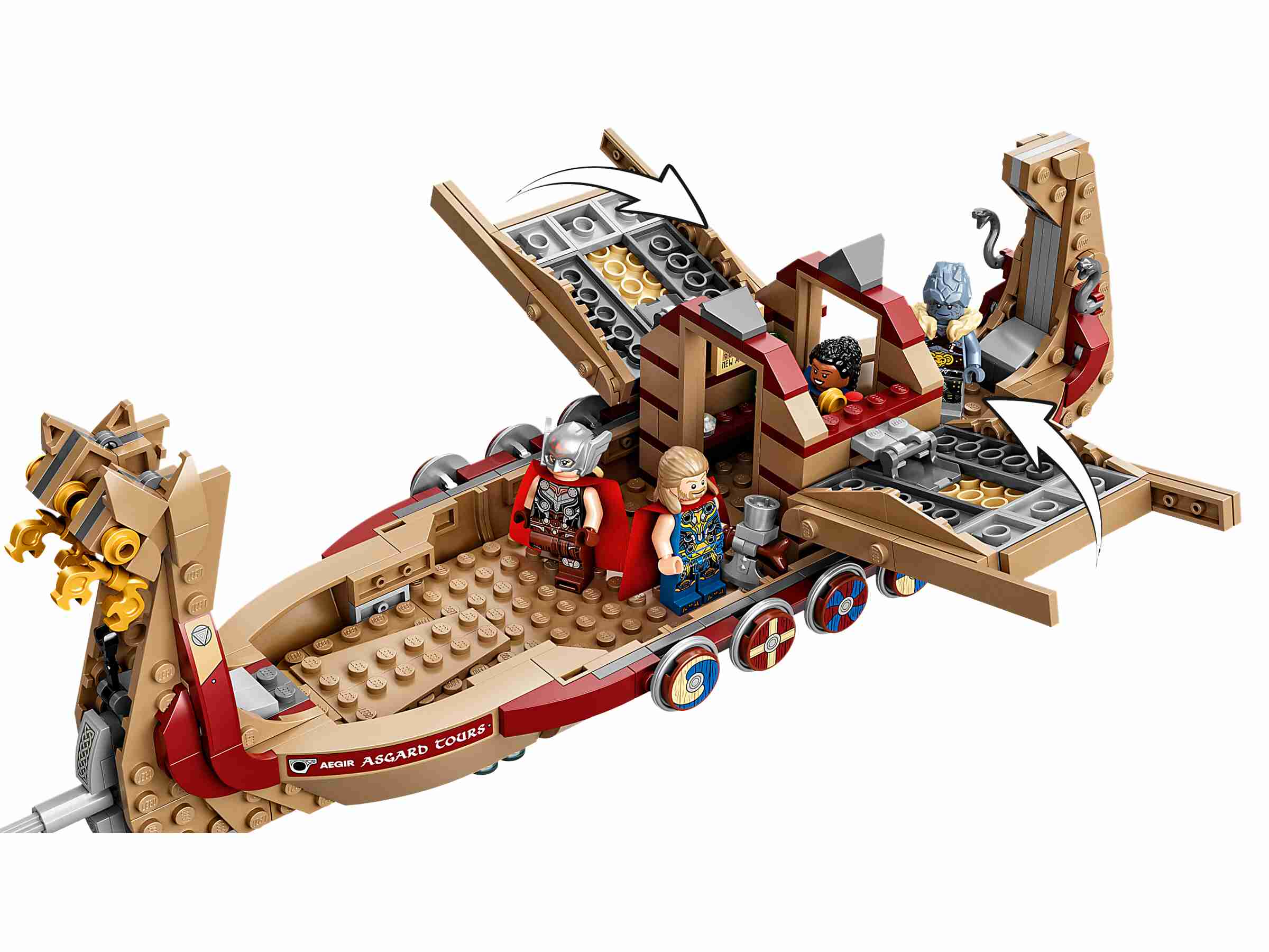 LEGO 76208 Marvel Das Ziegenboot Spielzeug-Schiff aus Thor: Love & Thunder