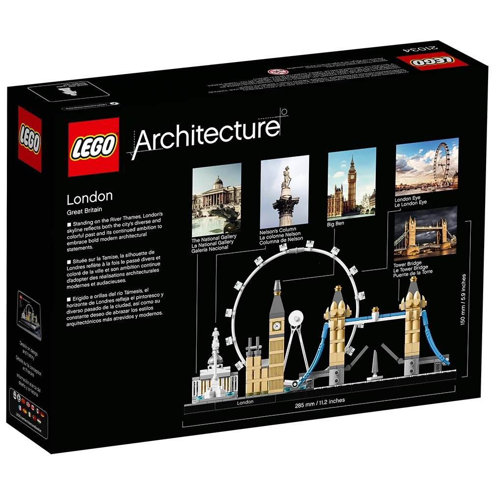 LEGO 21034 Architecture London Skyline, mit London Eye, Big Ben u. Tower Bridge