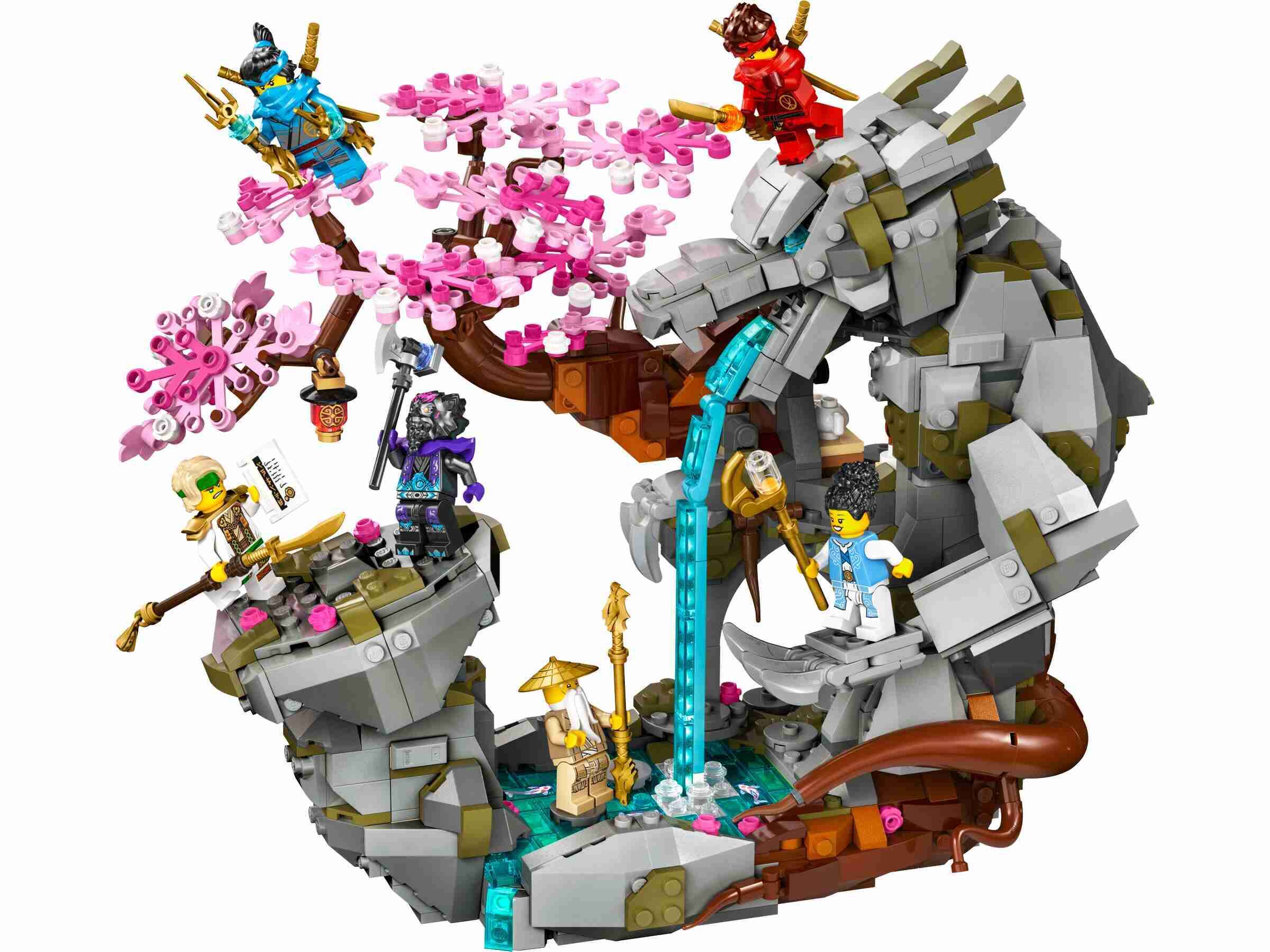 LEGO 71819 NINJAGO Drachenstein-Tempel, 6 Minifiguren, Geheimkammer 