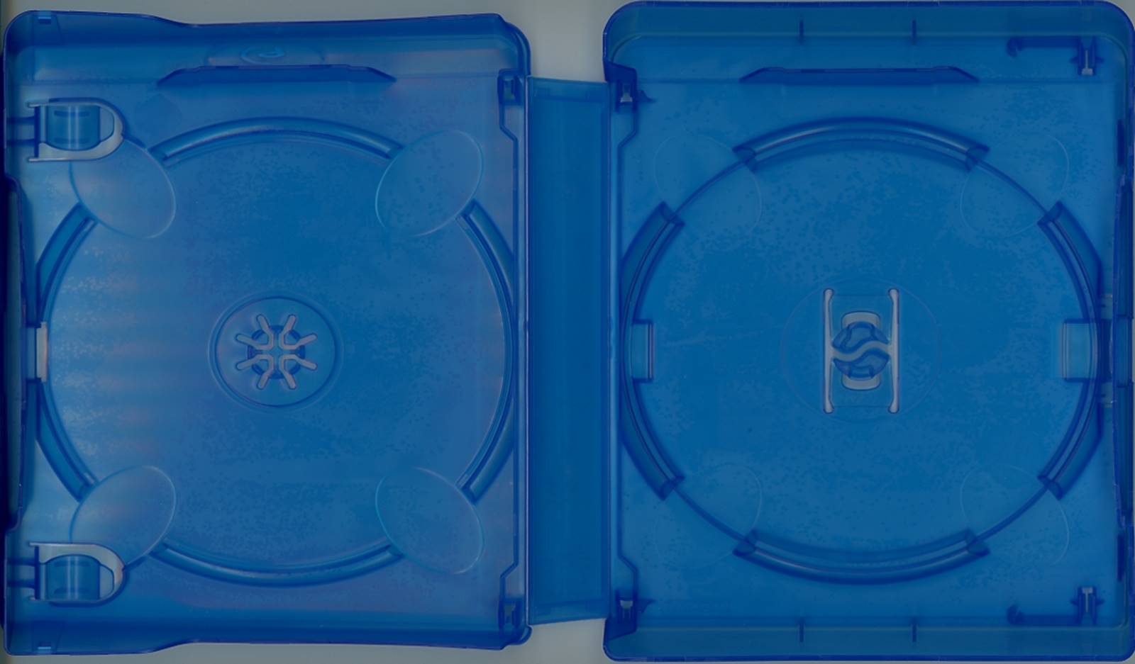 Blu-ray Box, Hülle, Leerhülle, 2-fach,, 26 mm, blau-transparent