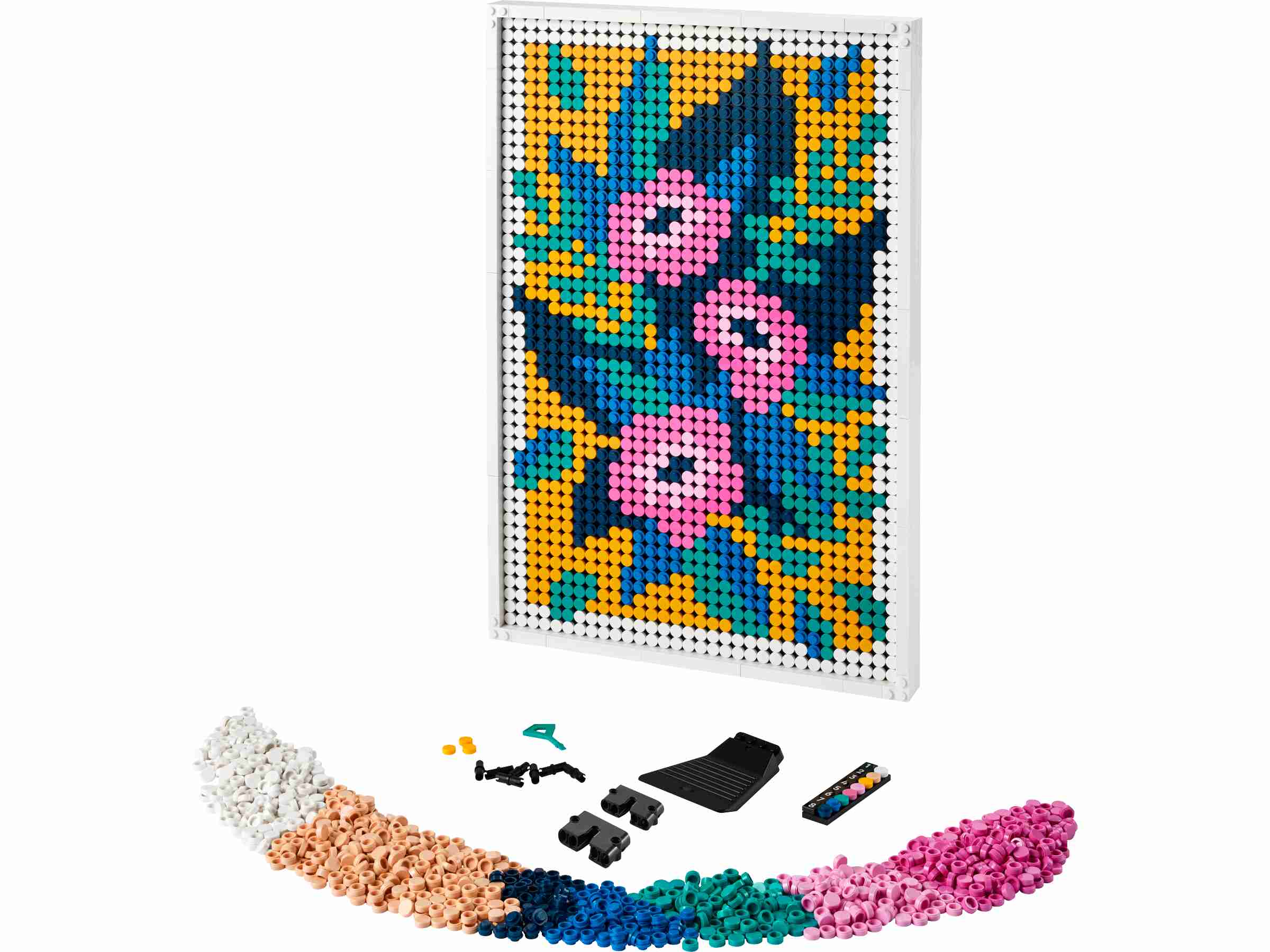 LEGO 31207 Art Blumenkunst, 3-in-1 Blumen Dekorationsset, Bastel Set