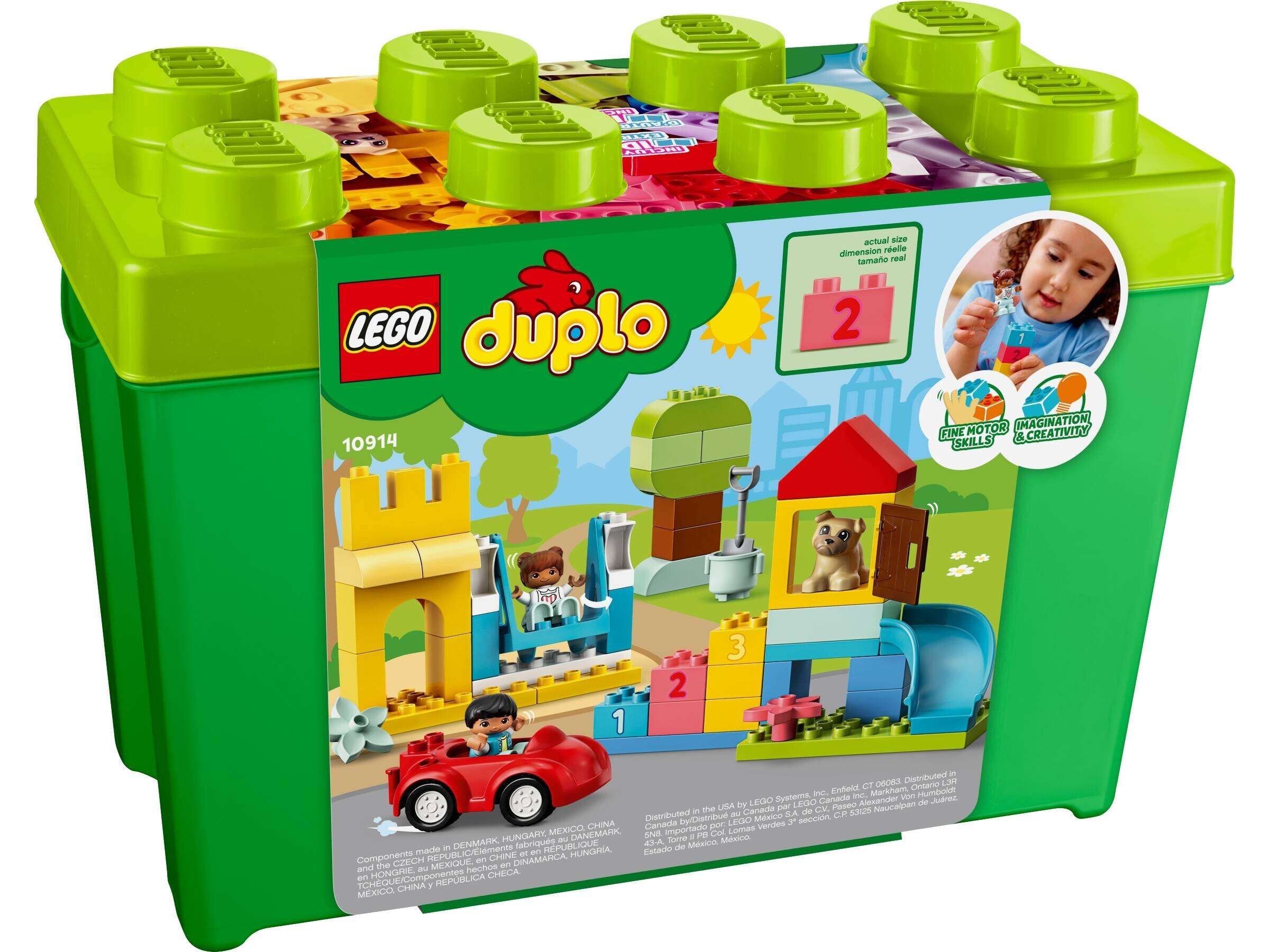 LEGO 10914 DUPLO Deluxe Steinebox, Aufbewahrungsbox, erste Steine