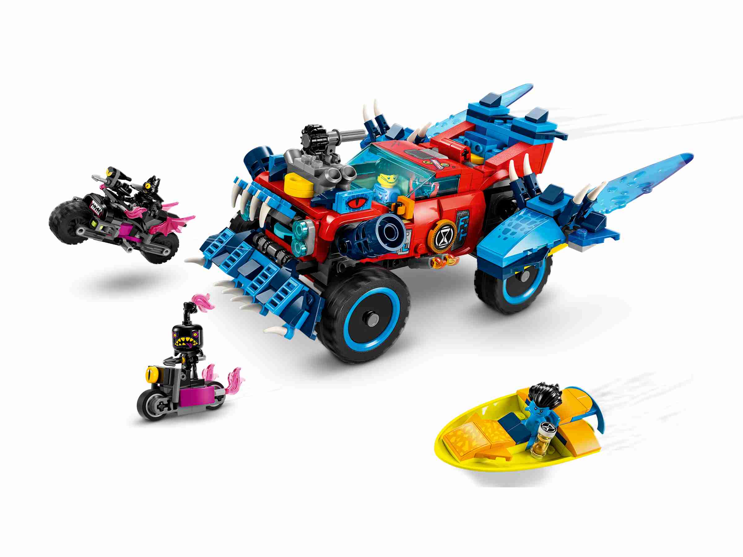 LEGO 71458 DREAMZzz Krokodilauto, 2 Baumöglichkeiten, 3 Minifiguren