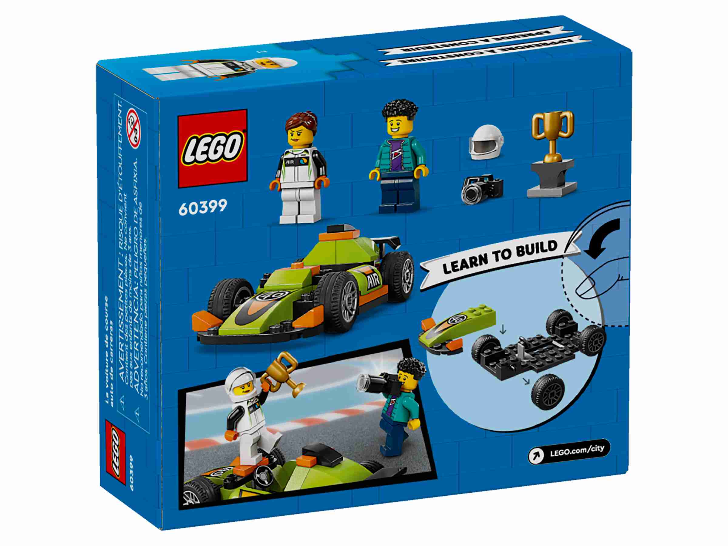 LEGO 60399 City Rennwagen, Fotograf und Rennfahrer, Siegerpokal