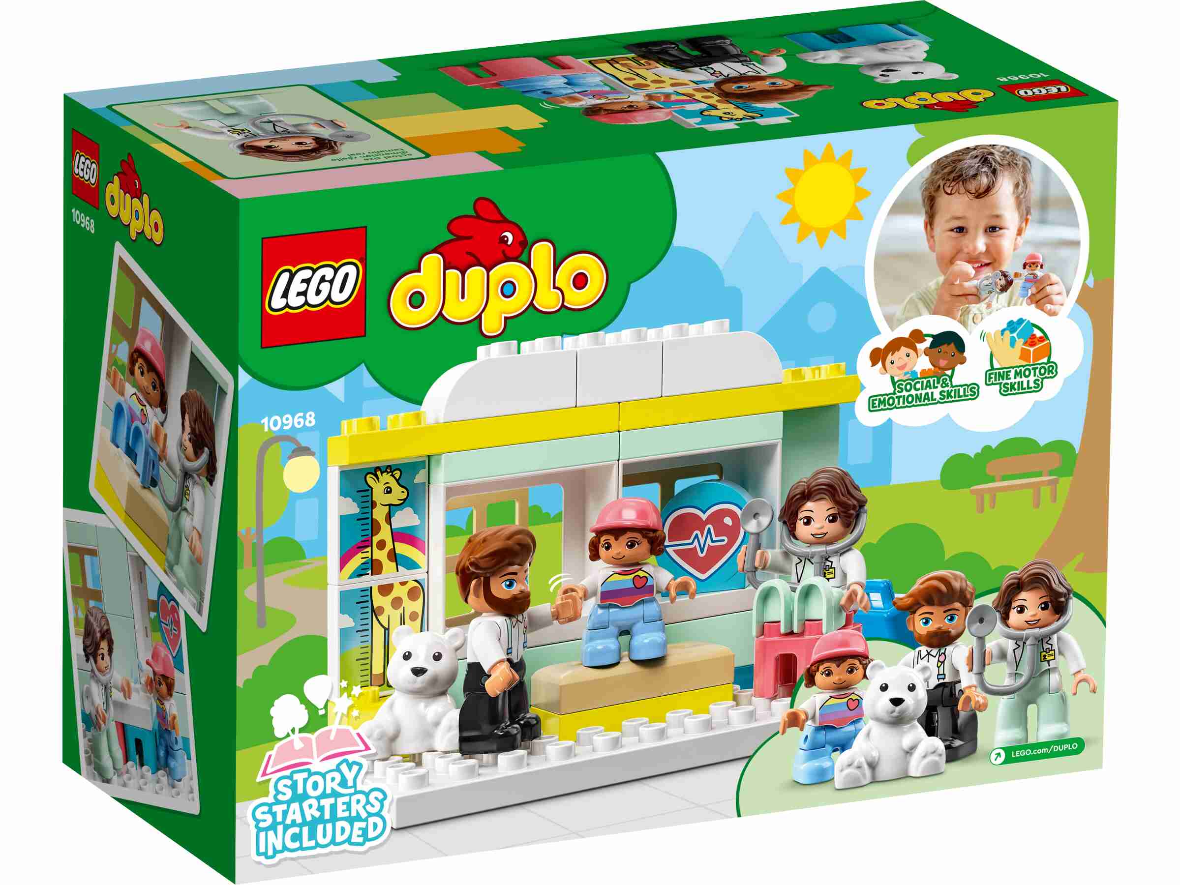 LEGO 10968 DUPLO Arztbesuch, 3 Figuren, Ärztin, Vater und Kind 