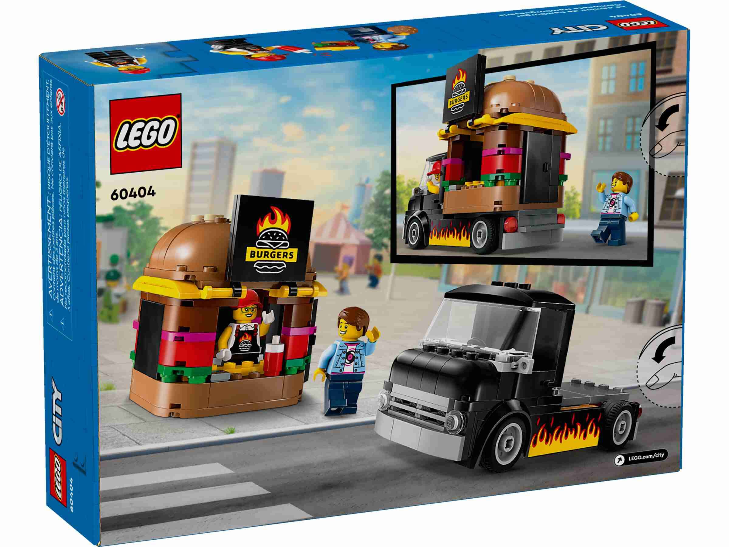 LEGO 60404 City Burger-Truck, 2 Minifiguren