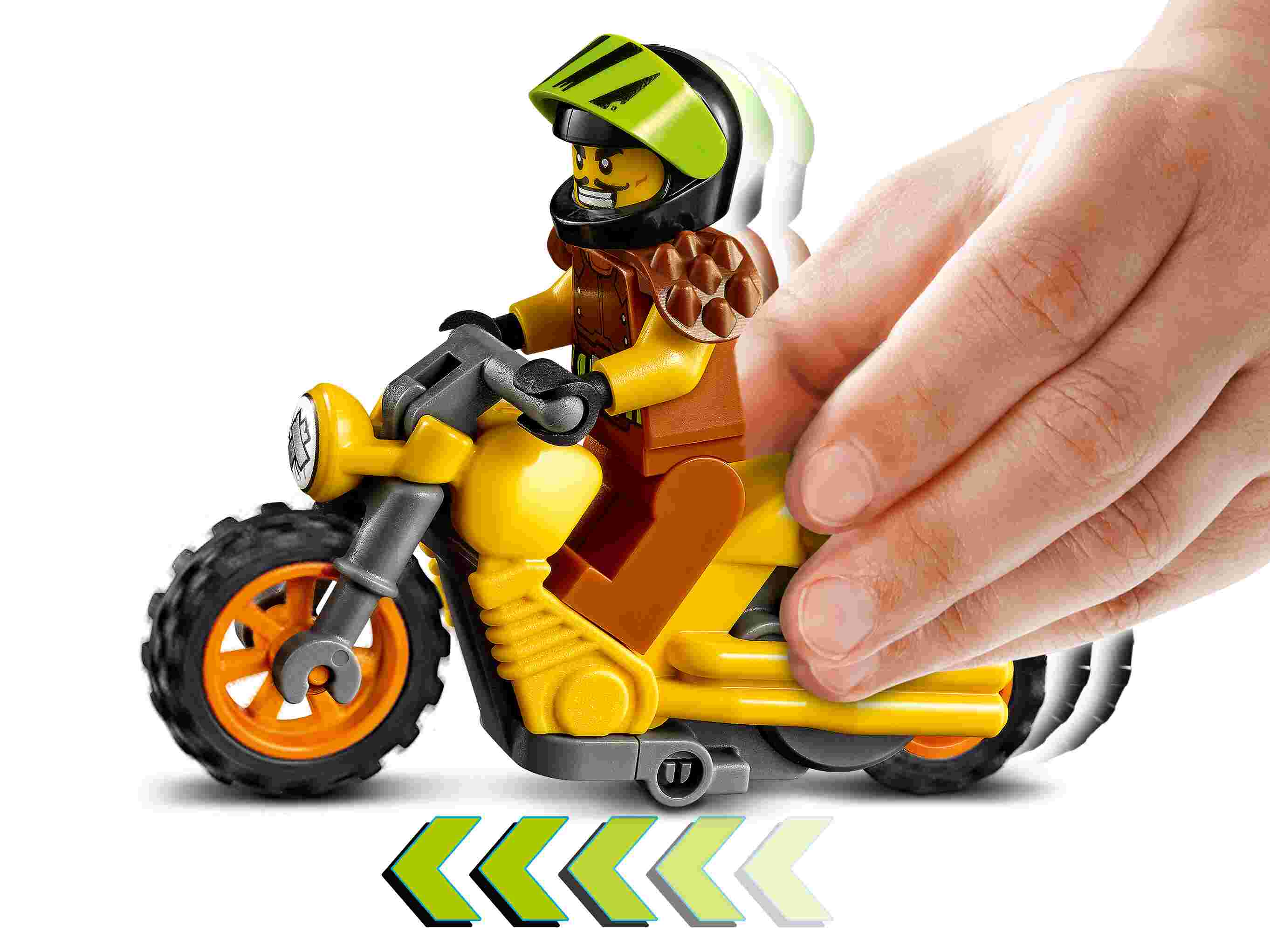 LEGO 60297 City Stuntz Power-Stuntbike, Set mit schwungradbetriebenem Motorrad