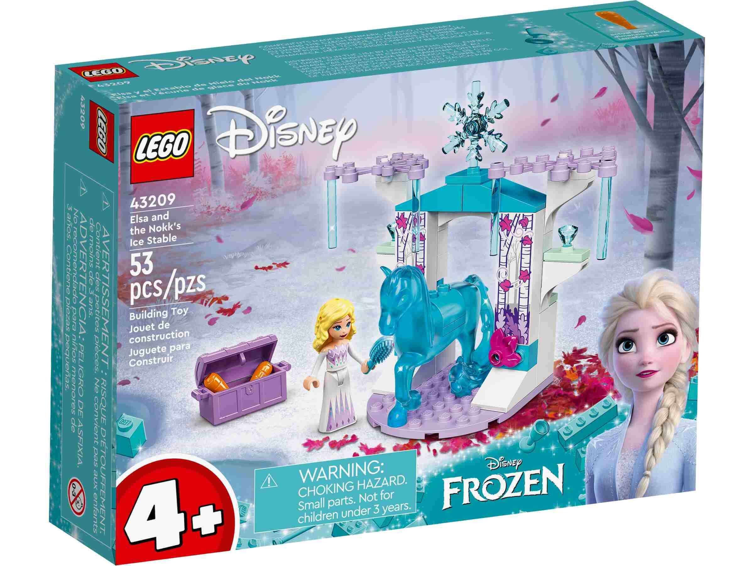 LEGO 43209 Disney Princess Elsa und Nokks Eisstall, Spielfigur, Pferdefigur