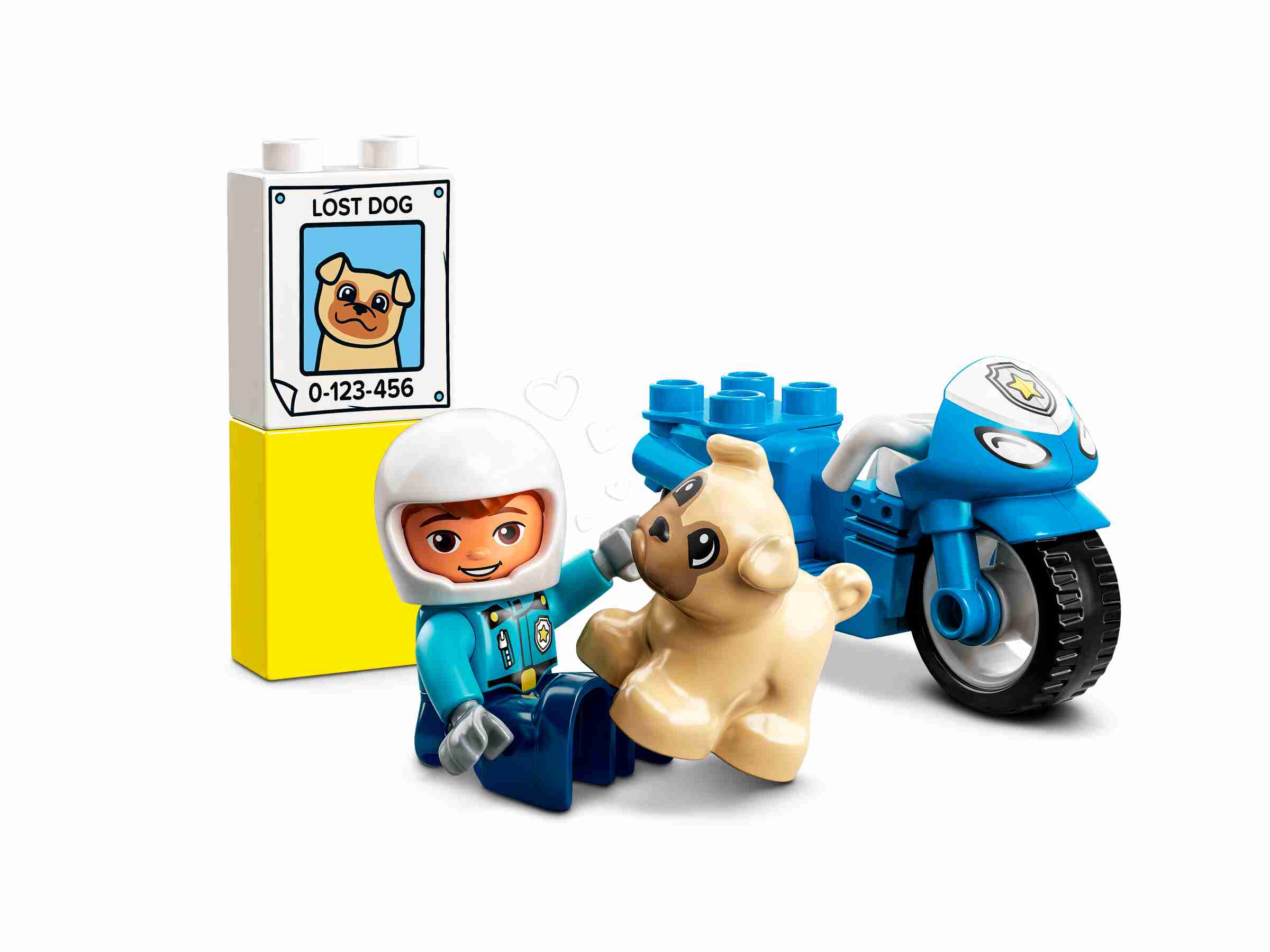 LEGO 10967 DUPLO Polizeimotorrad, Polizist und Hund