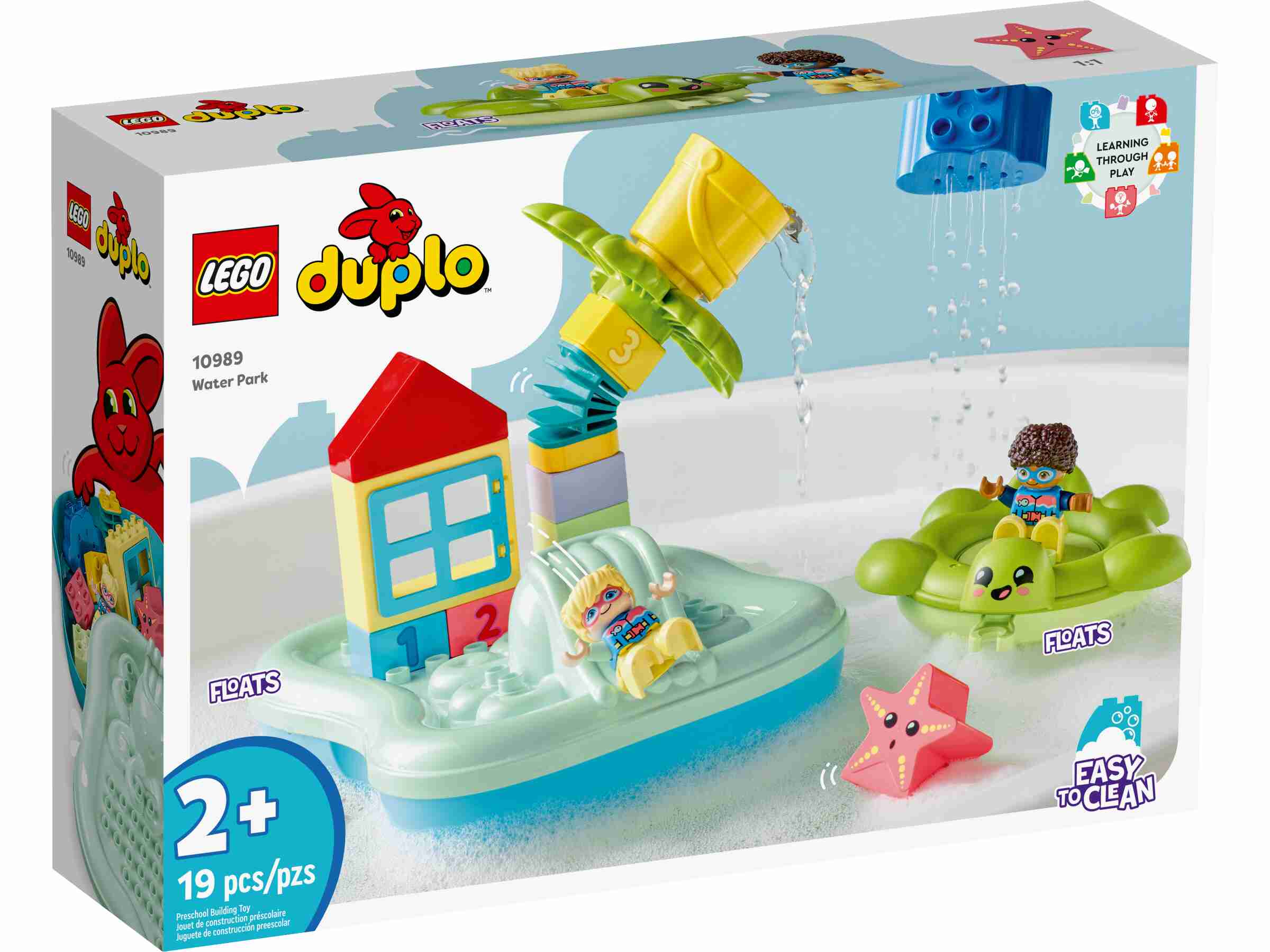 LEGO 10989 DUPLO Wasserrutsche, Badewannenspielzeug, 2 Kinderfiguren