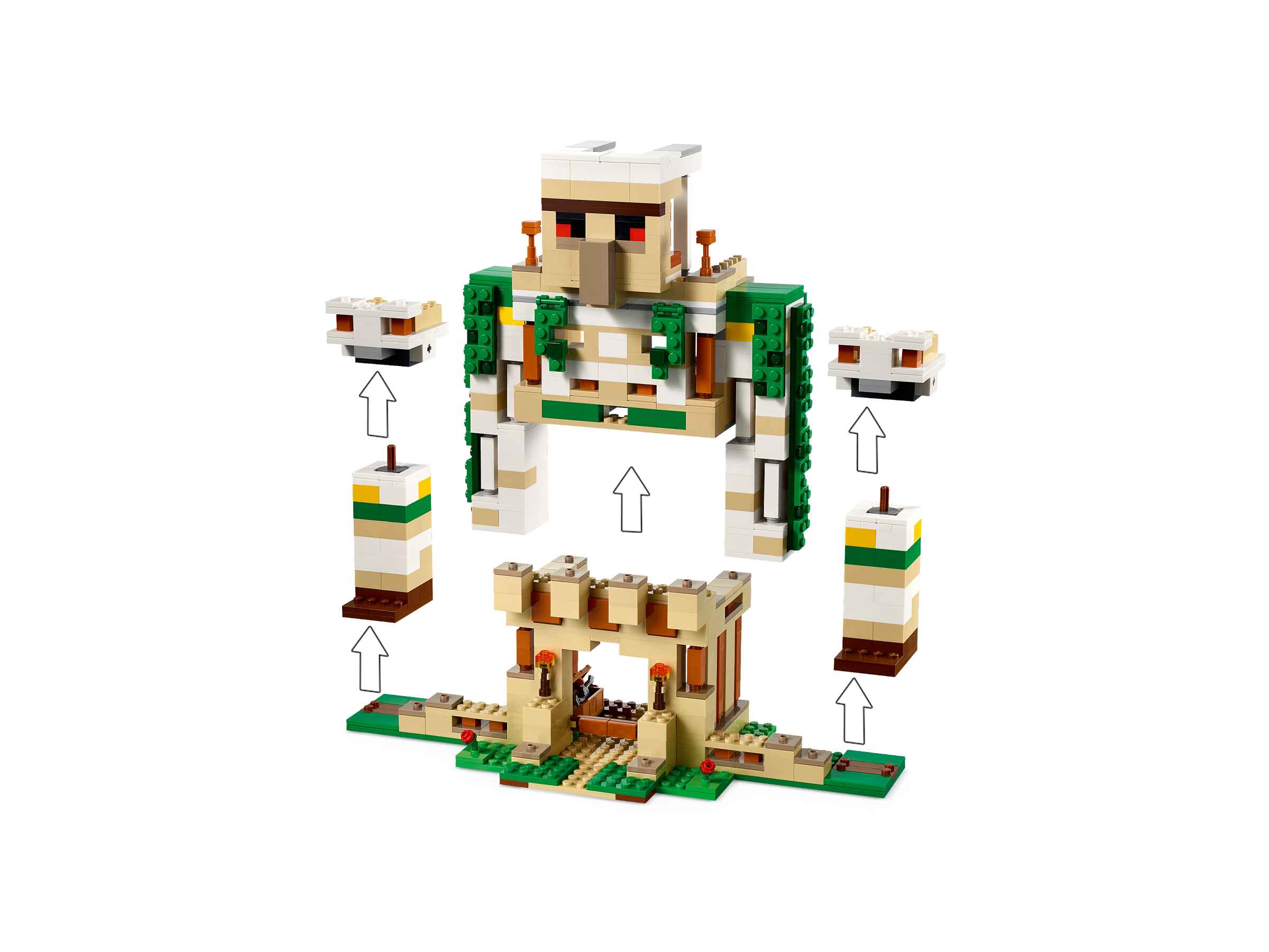 LEGO 21250 Minecraft Die Eisengolem-Festung, 6 Figuren