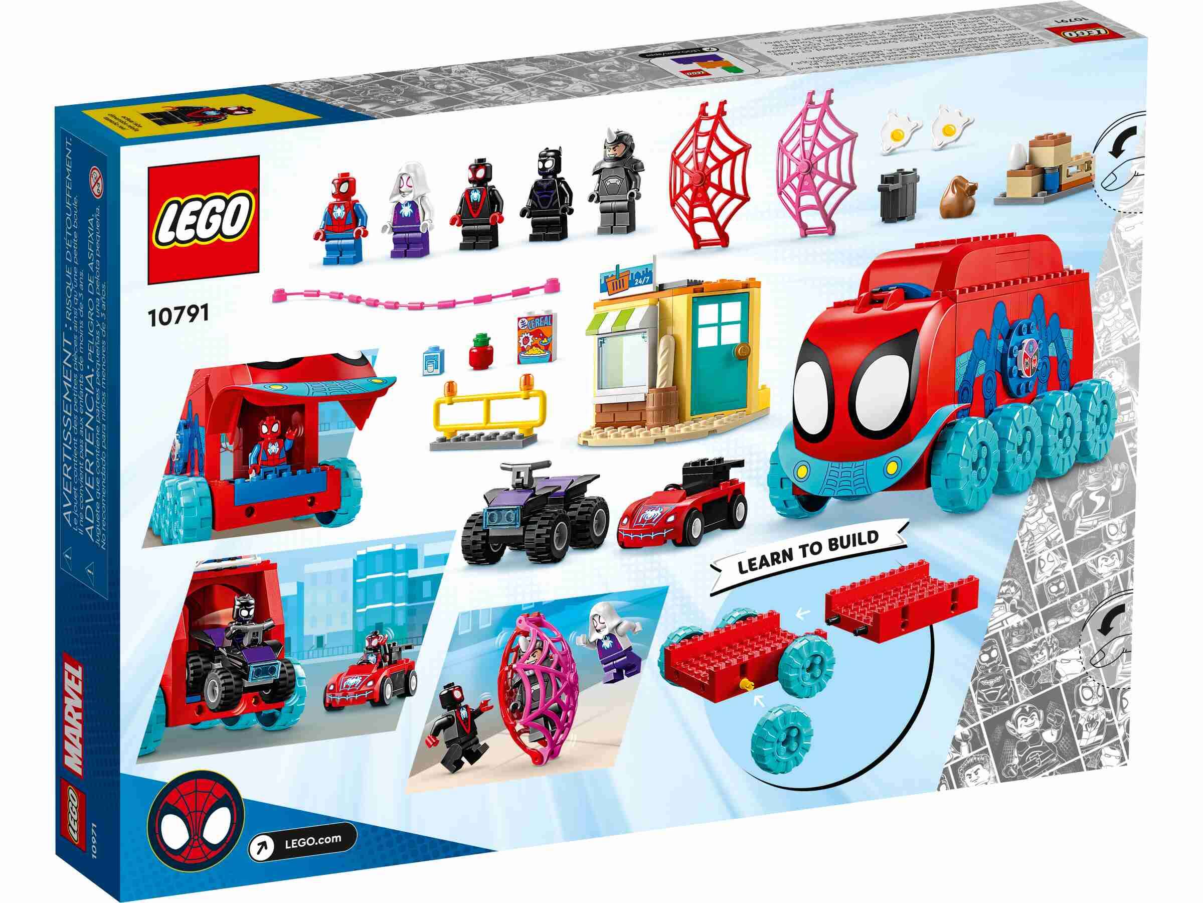LEGO 10791 Marvel Spideys Team-Truck, 5 Minifiguren, mobiles Hauptquartier
