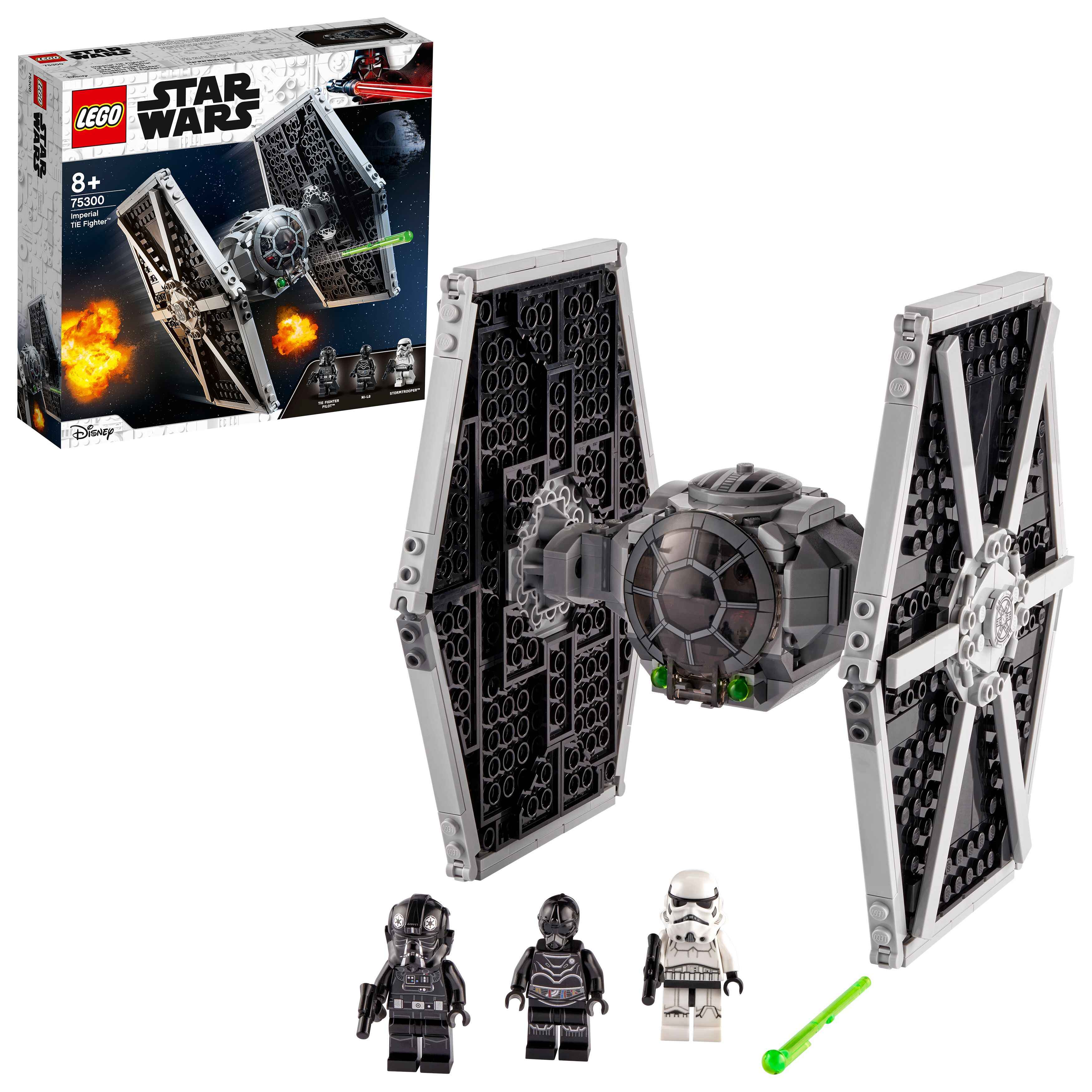 LEGO 75300 Star Wars Imperial TIE Fighter, Sturmtruppler, Pilot, Protokolldroide