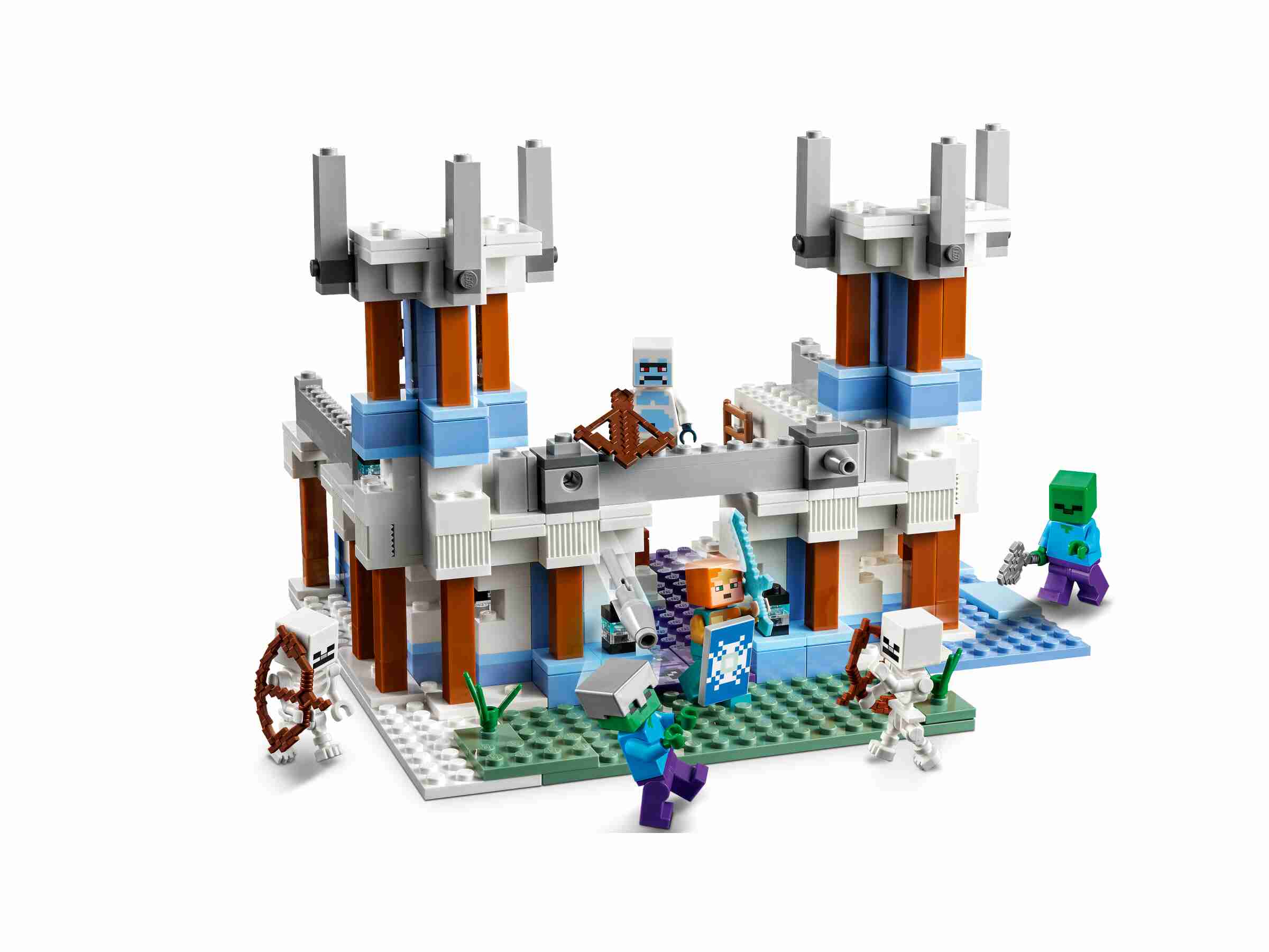 LEGO 21186 Minecraft Der Eispalast, viele vertraute Charaktere