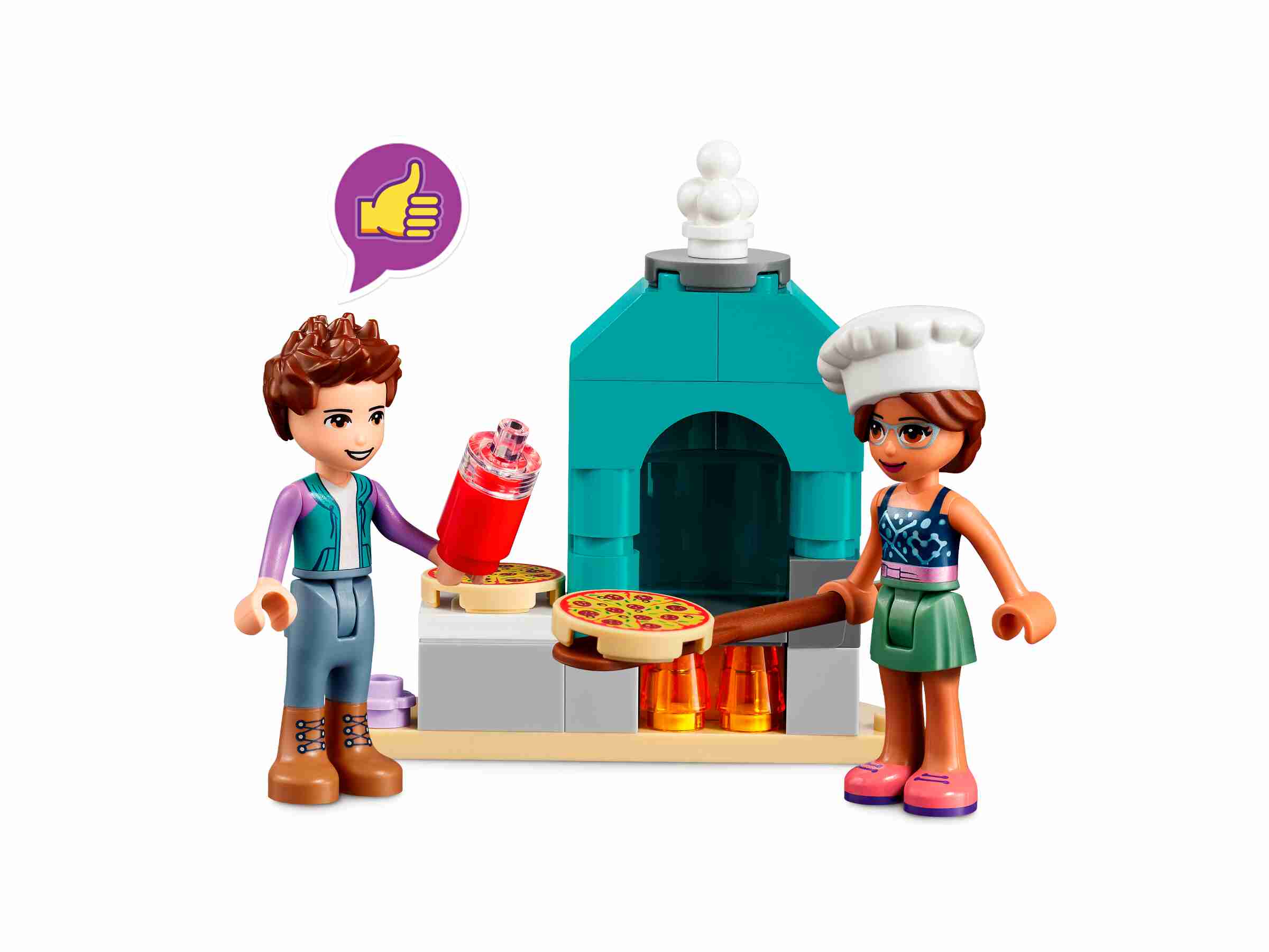 LEGO 41705 Friends Heartlake City Pizzeria Restaurant, Olivia und Ethan