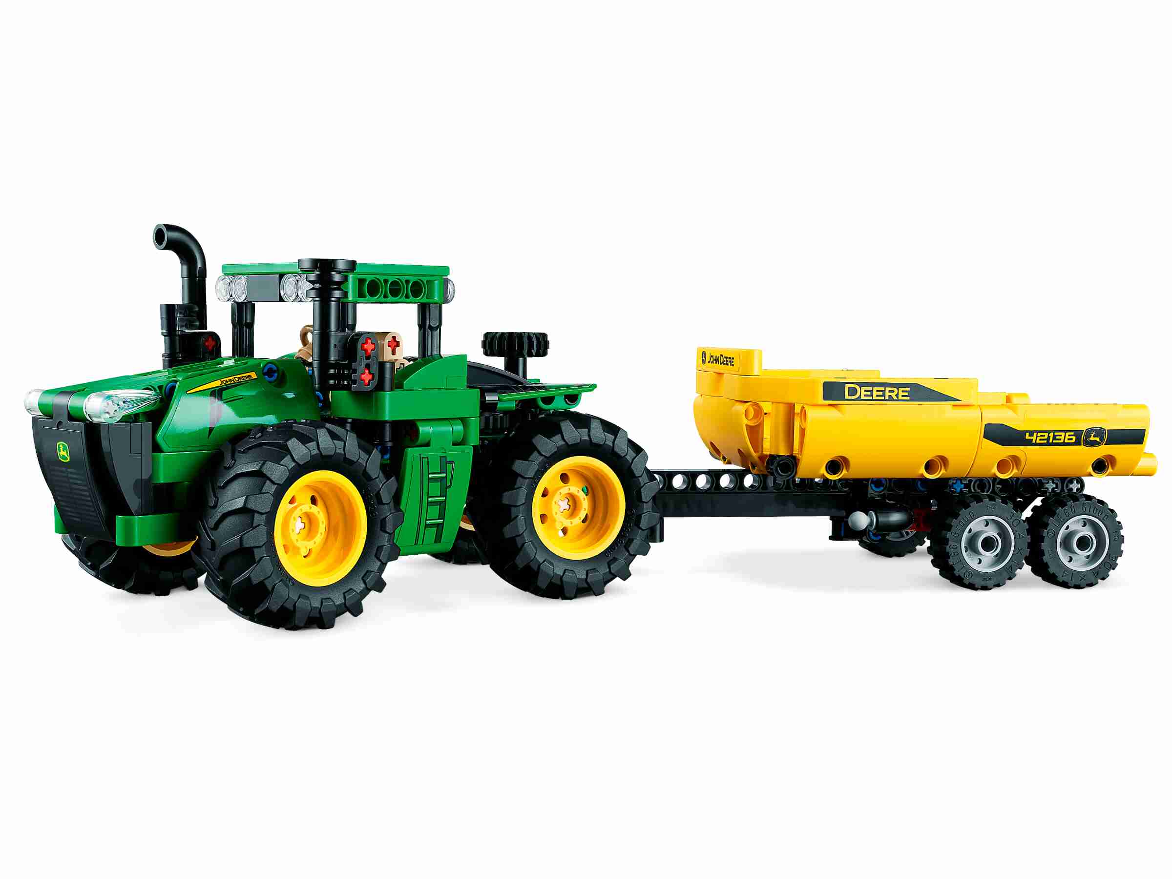LEGO 42136 Technic John Deere 9620R 4WD Tractor, Knicklenkung, Drehsitz