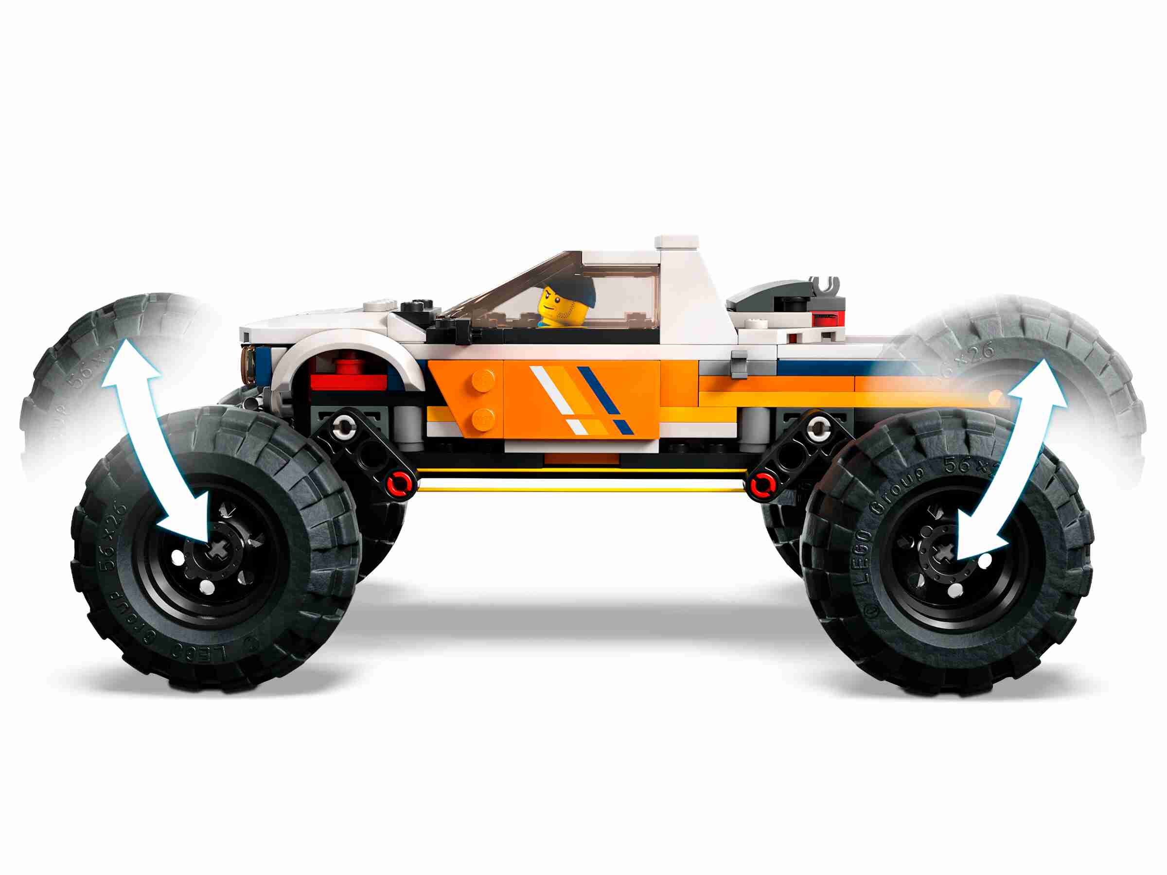 LEGO 60387 City Offroad Abenteuer, 2 Minifiguren, Tierfigur, Starke Fahrzeuge
