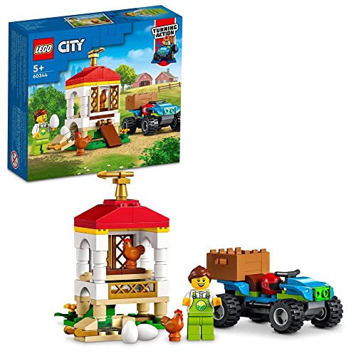 LEGO 60344 City Hühnerstall, Quad mit Kipplenkung, 2 Hühner, 1 Bäuerin