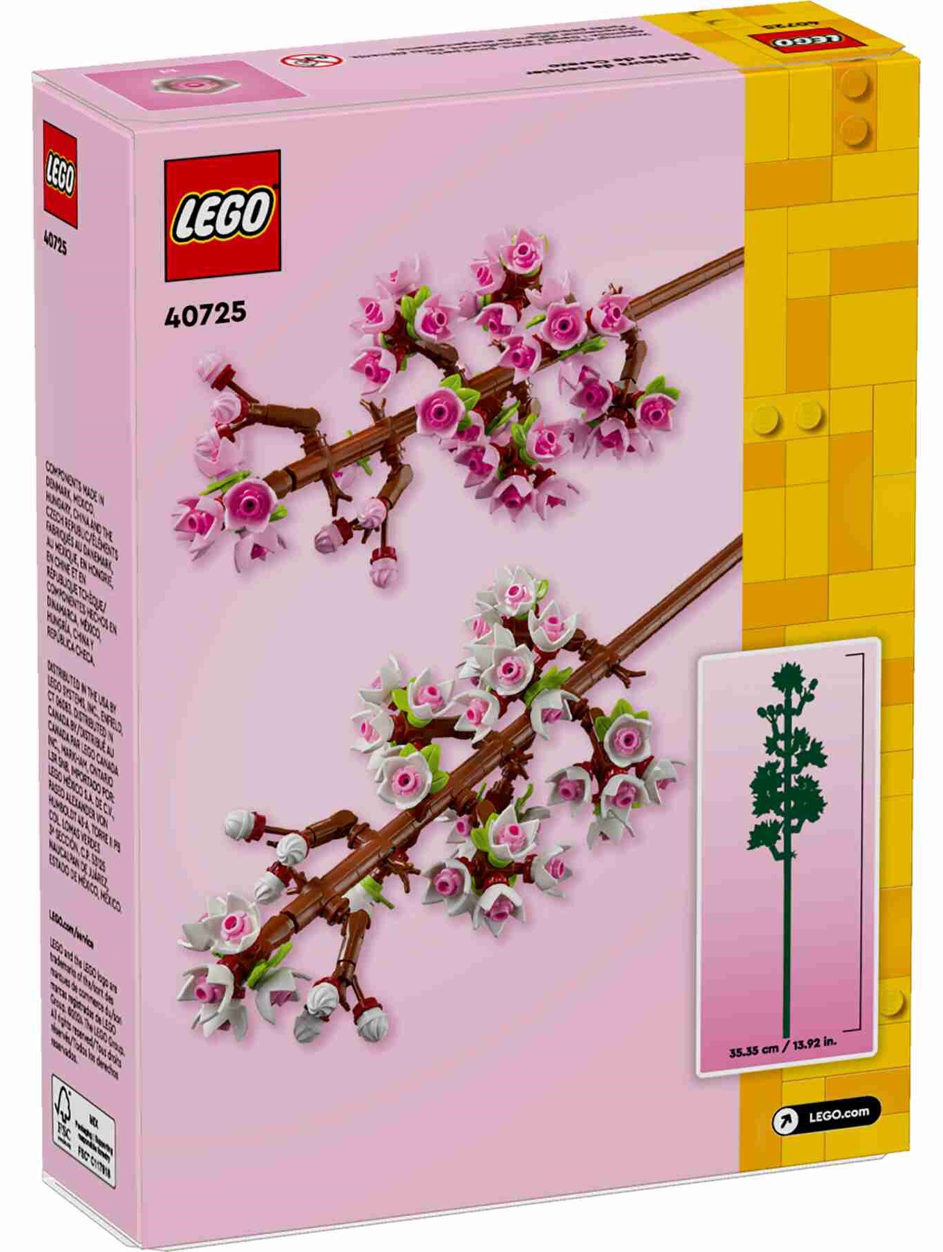 LEGO 40725 Iconic Kirschblüten, Knospen in Rosa- und Weißtönen