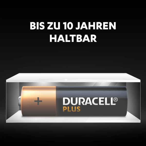 Duracell Plus Power LR6, 1,5 V, Mignon, AA, MN1500, 4er Blister