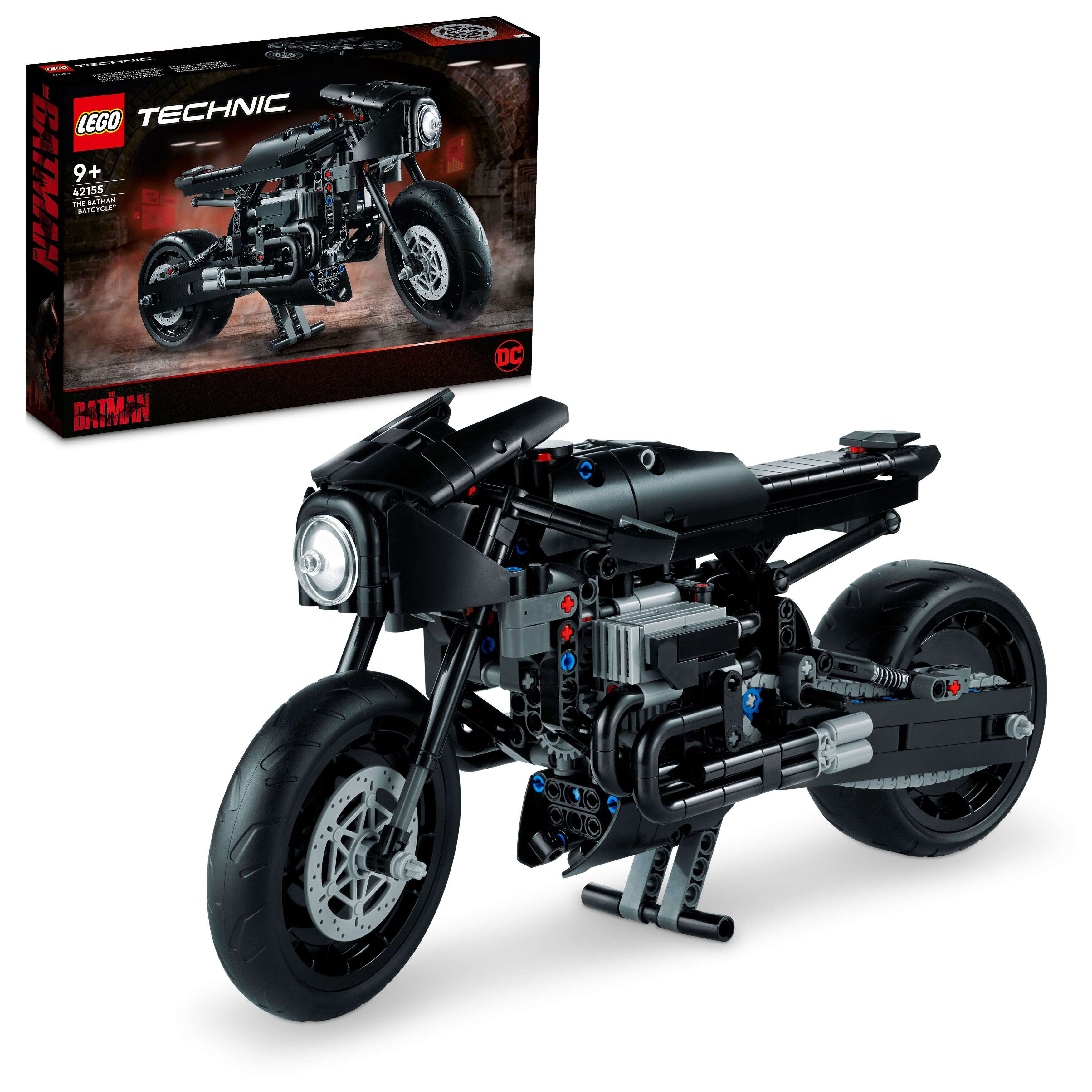 LEGO 42155 Technic THE BATMAN – BATCYCLE, Modell zum Spielen und Ausstellen