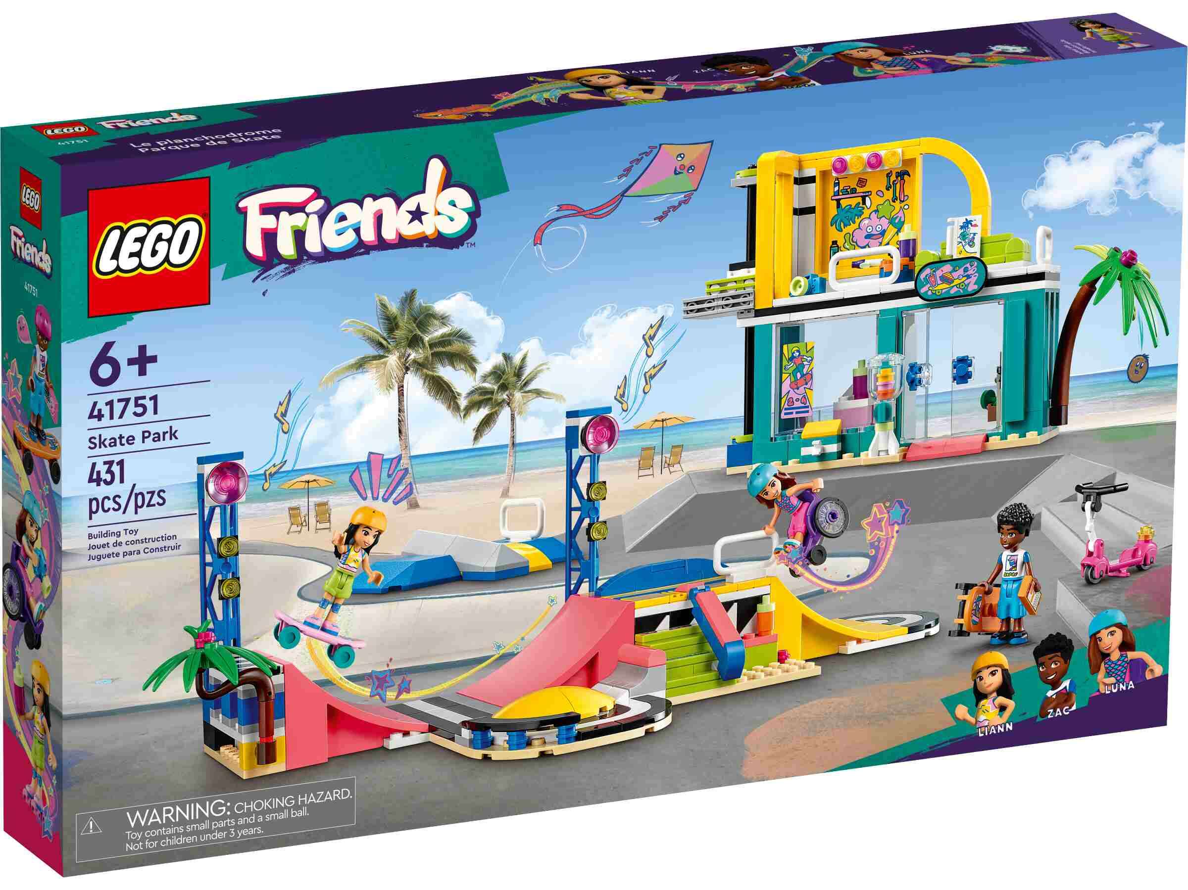 LEGO 41751 Friends Skatepark, Spielfiguren Liann, Zac und Luna