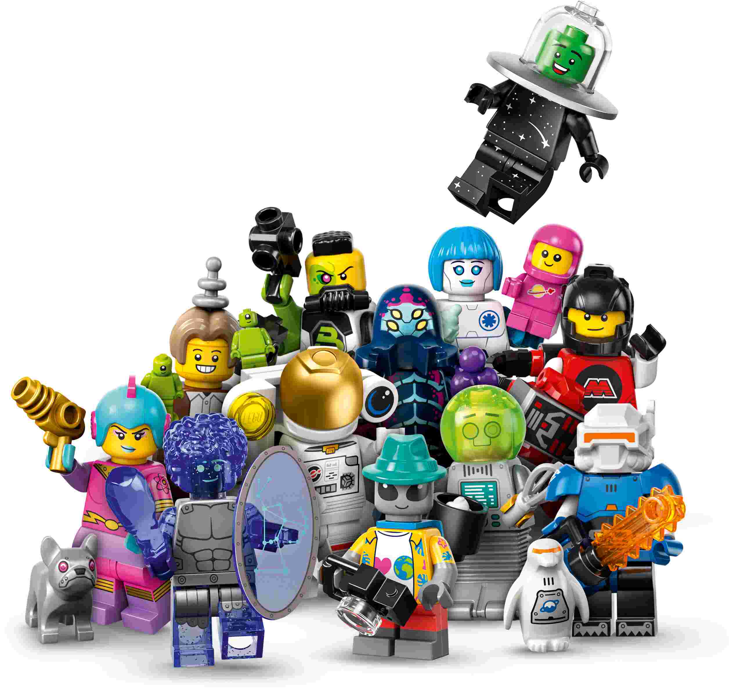 LEGO 71046 Minifigures Weltraum Serie 26, Überraschungsbox mit 1 von 12 Figuren