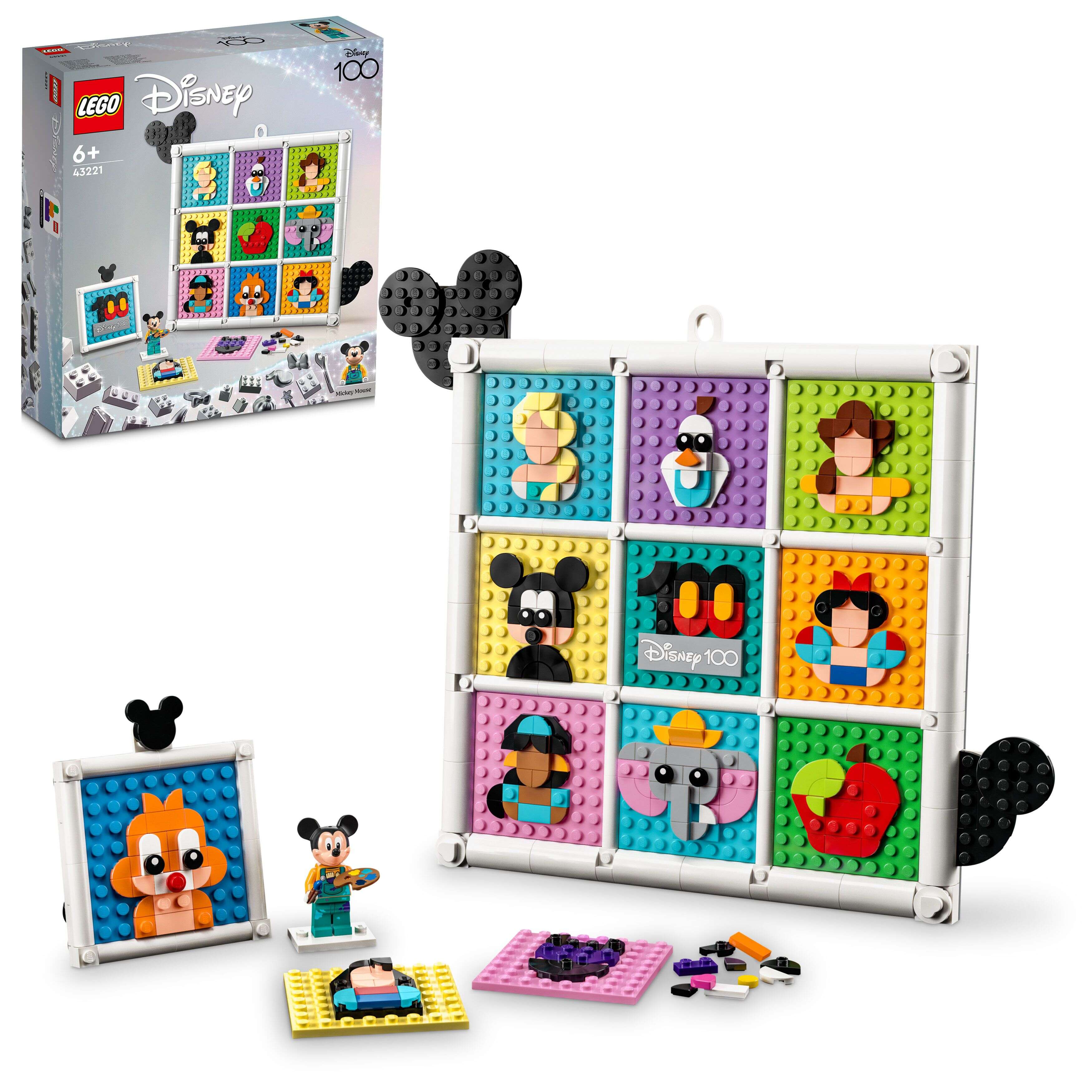 LEGO 43221 Disney Classic 100 Jahre Disney Zeichentrickikonen, zwölf 8x8 Platten