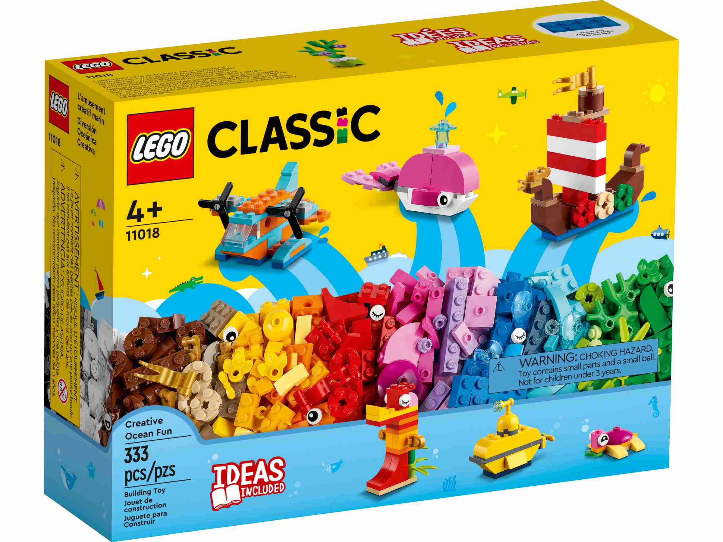 LEGO 11018 Classic Kreativer Meeresspaß, 6 Bauideen für Meeresmodelle