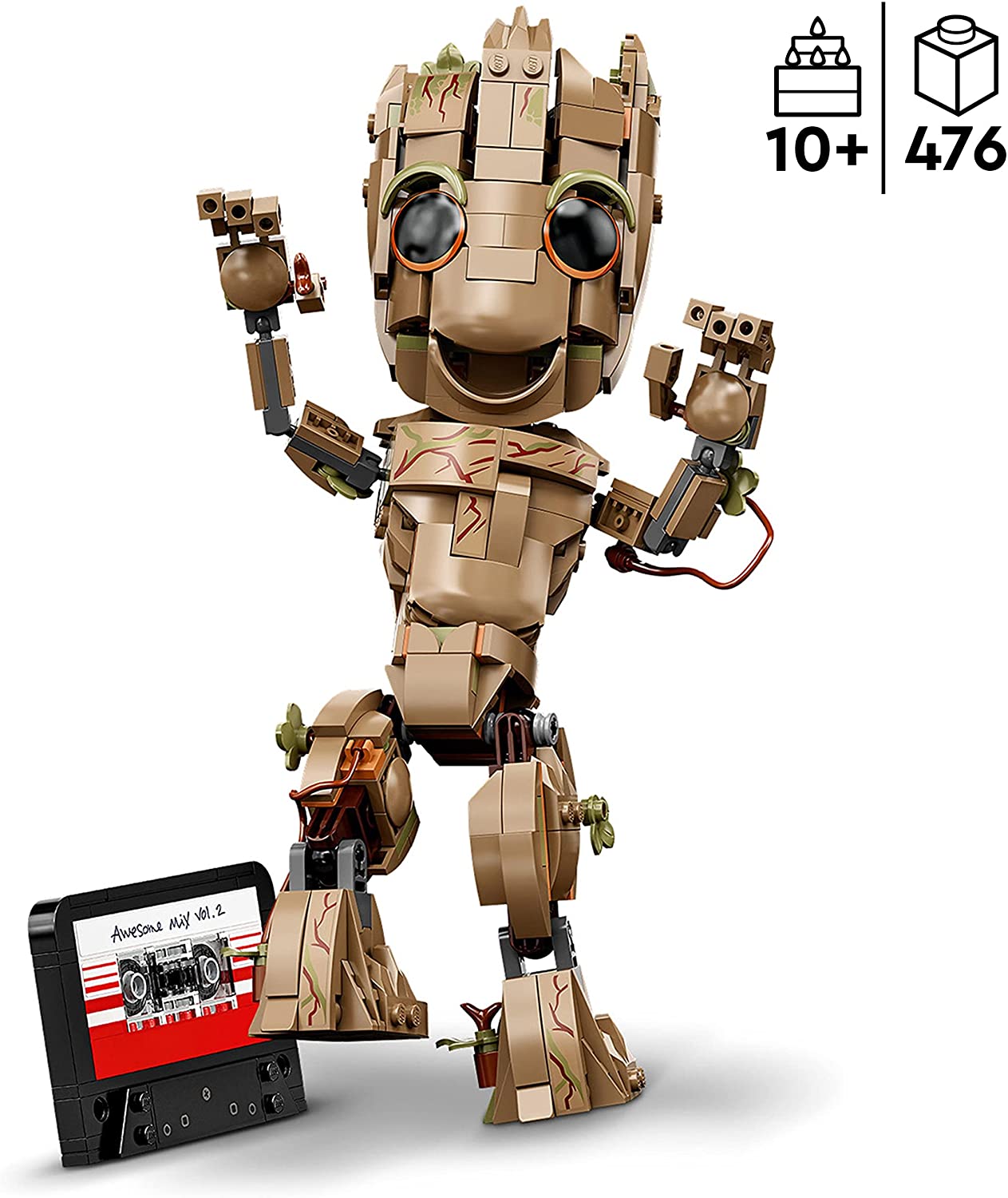 LEGO 76217 Marvel Ich Bin Groot, Baby Groot aus Guardians of The Galaxy 2