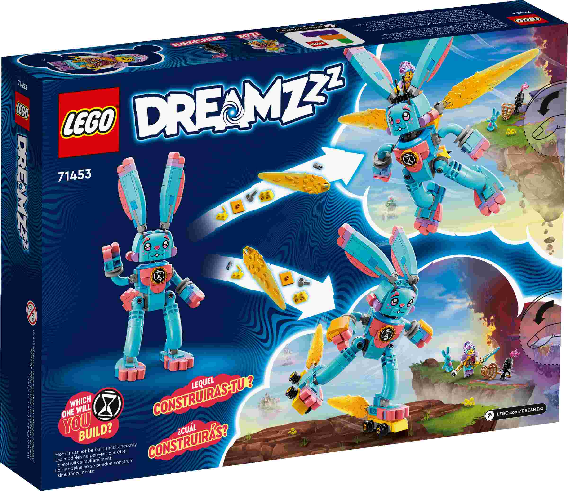 LEGO 71453 DREAMZzz Izzie und ihr Hase Bunchu, 2 Baumöglichkeiten