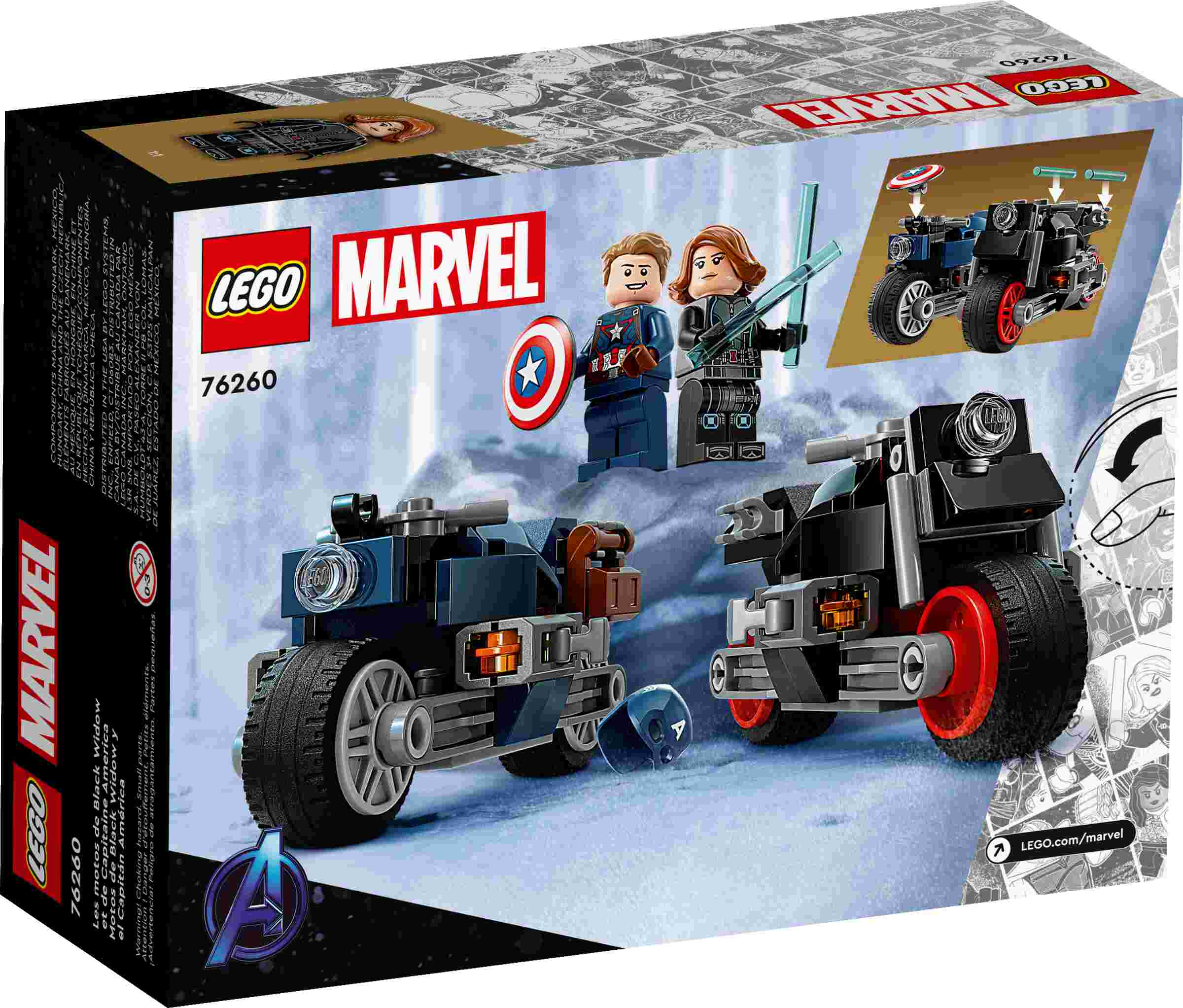 LEGO 76260 Marvel Black Widows & Captain Americas Motorräder, Avengers
