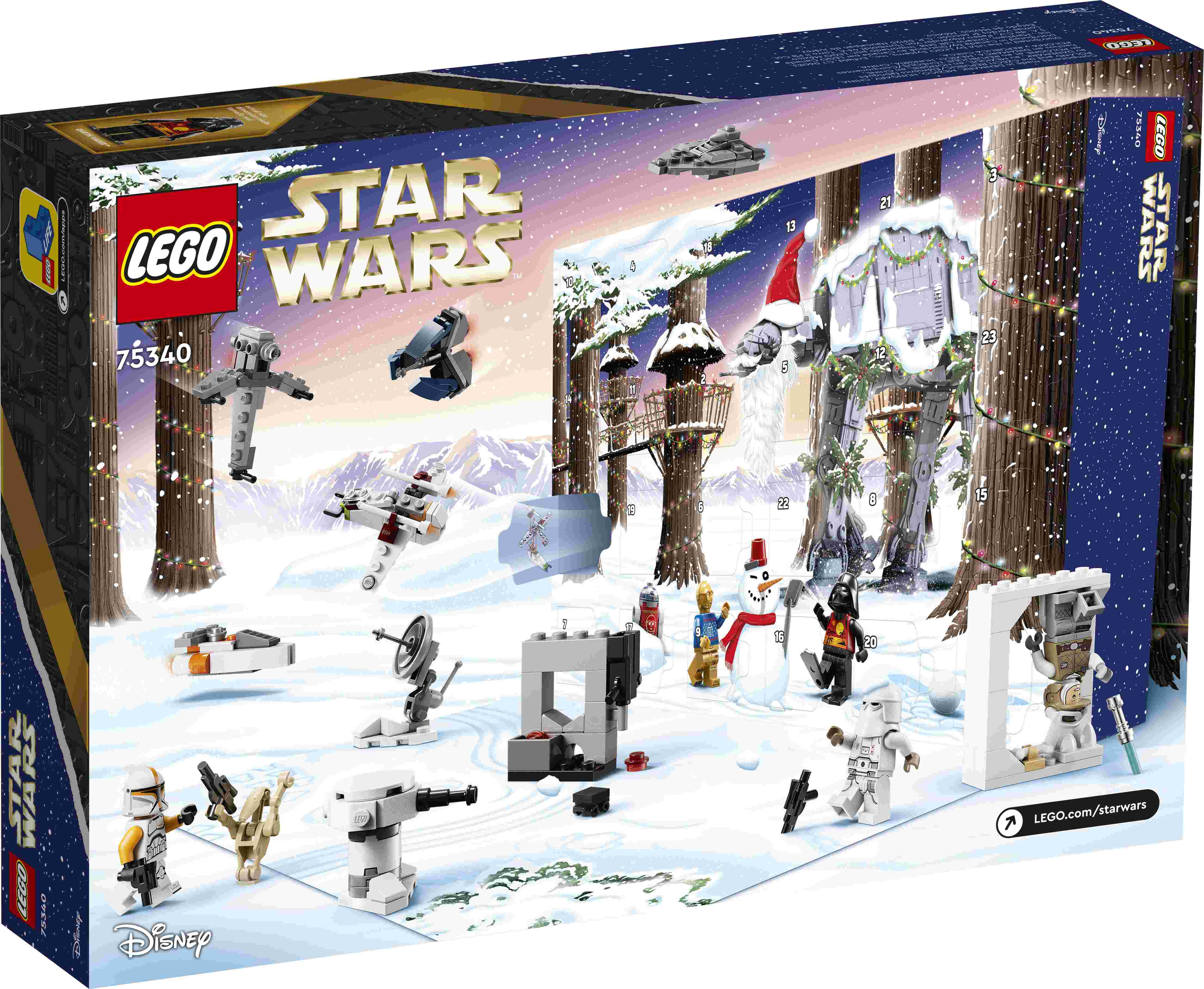 LEGO 75340 Star Wars Adventskalender 2022 - 24 Überraschungen inkl. 8 Figuren