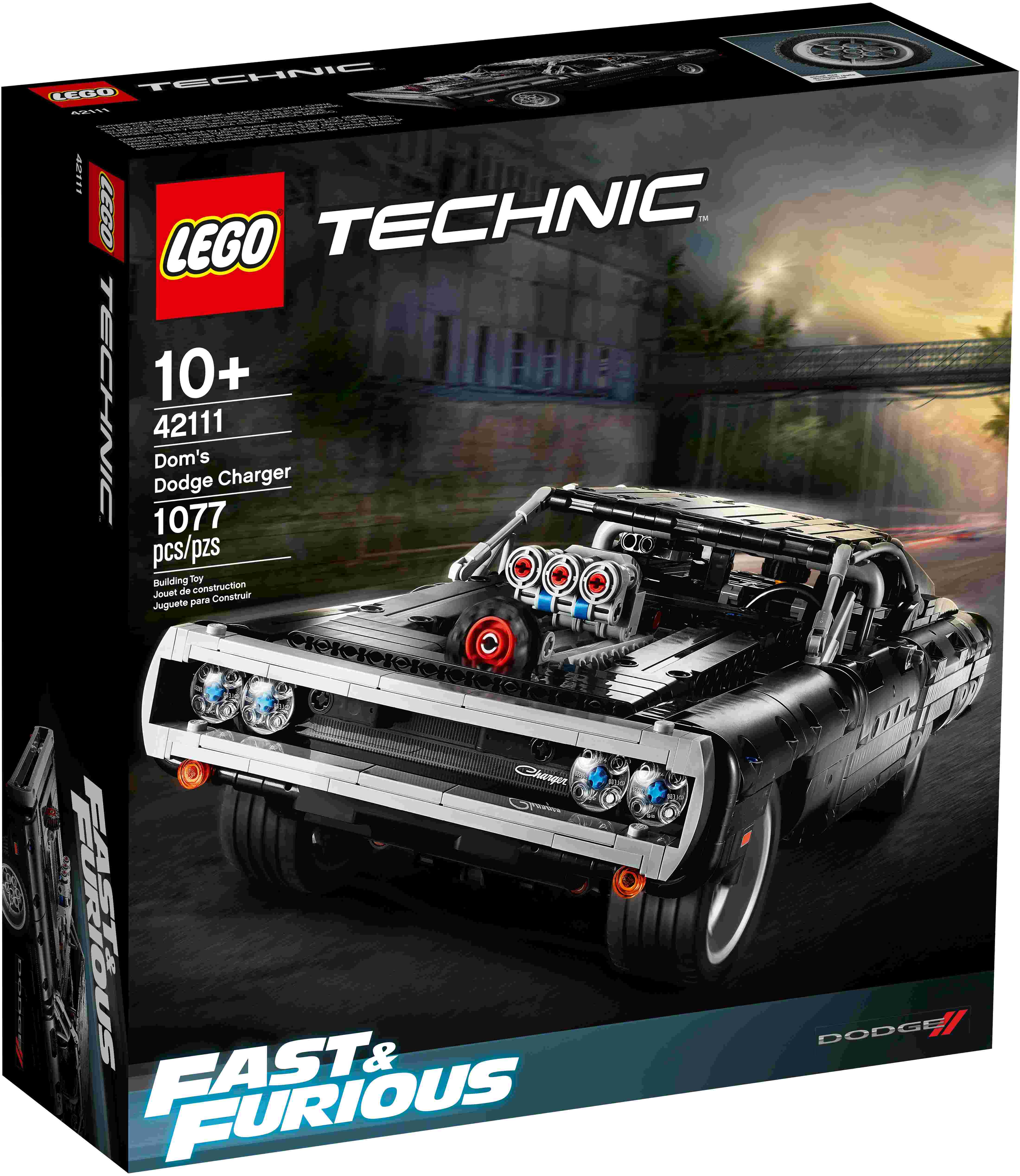 LEGO 42111 Technic Doms Dodge Charger, Fast and Furious Modellauto Rennwagen